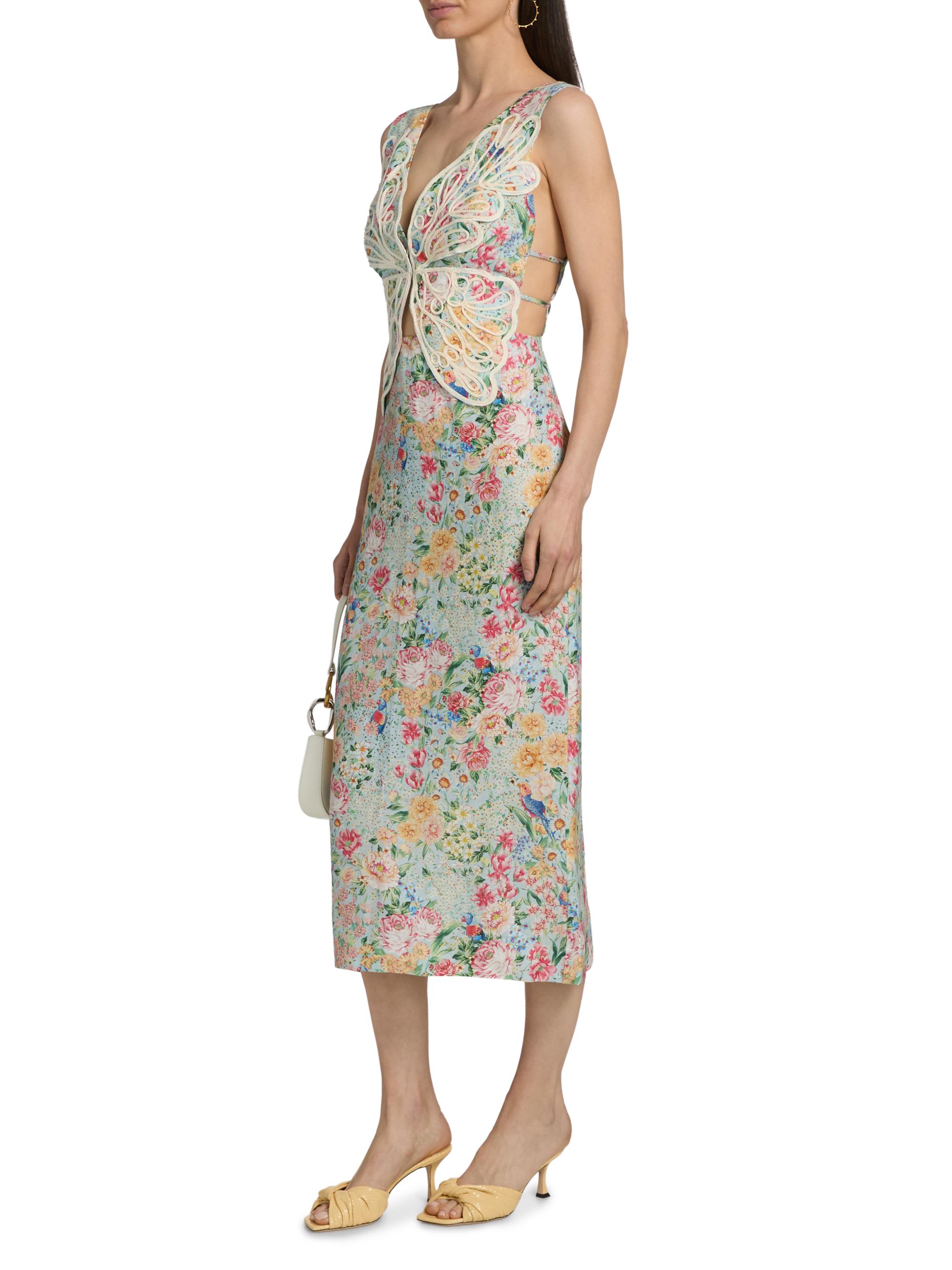 farm rio butterfly maxi dress FARM Rio Butterfly Garden Sleeveless Maxi Dress