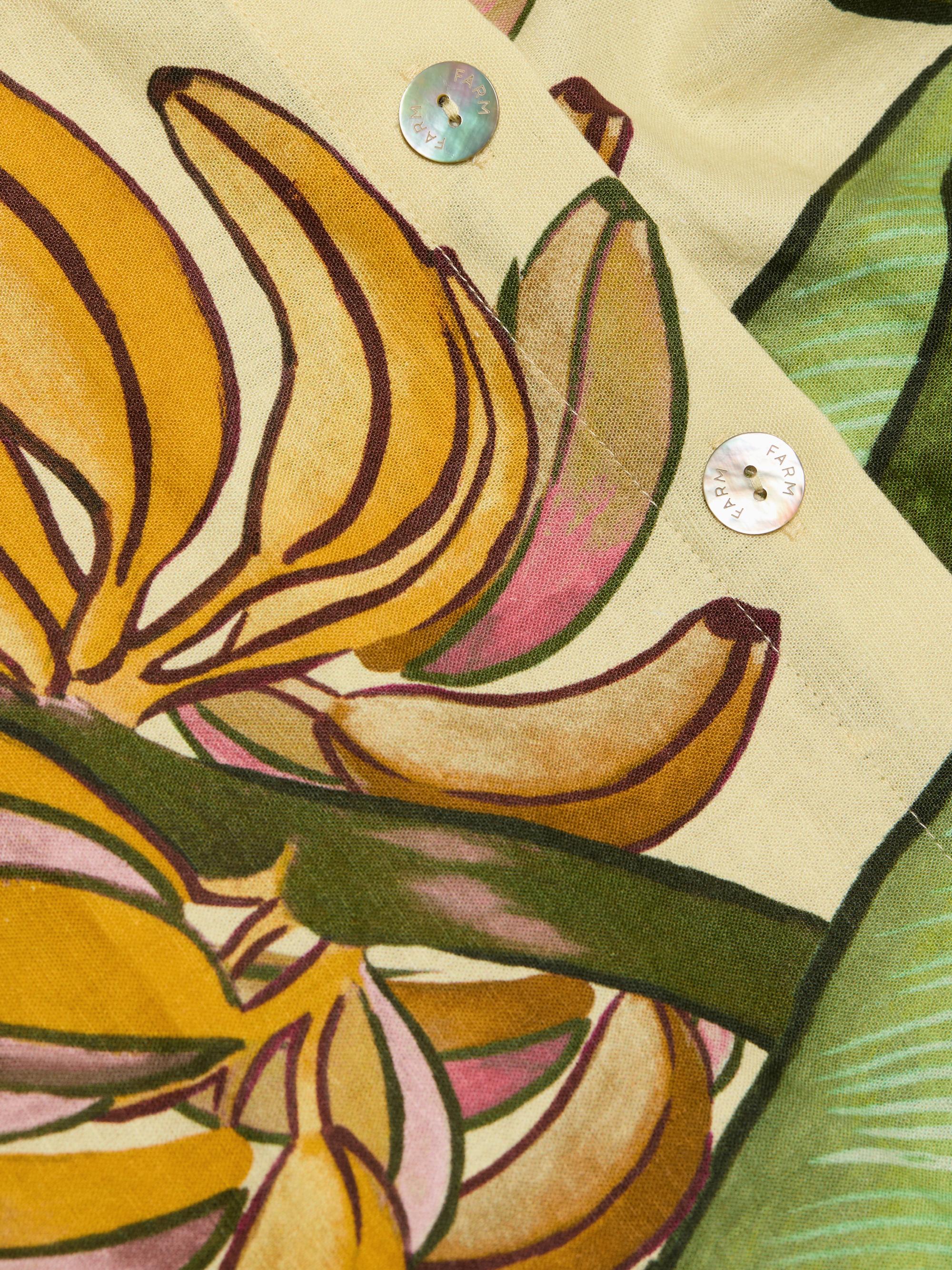 Farm Rio Women's Fruit-Print Linen-Blend Shirt - Yellow | Thumbnail 7