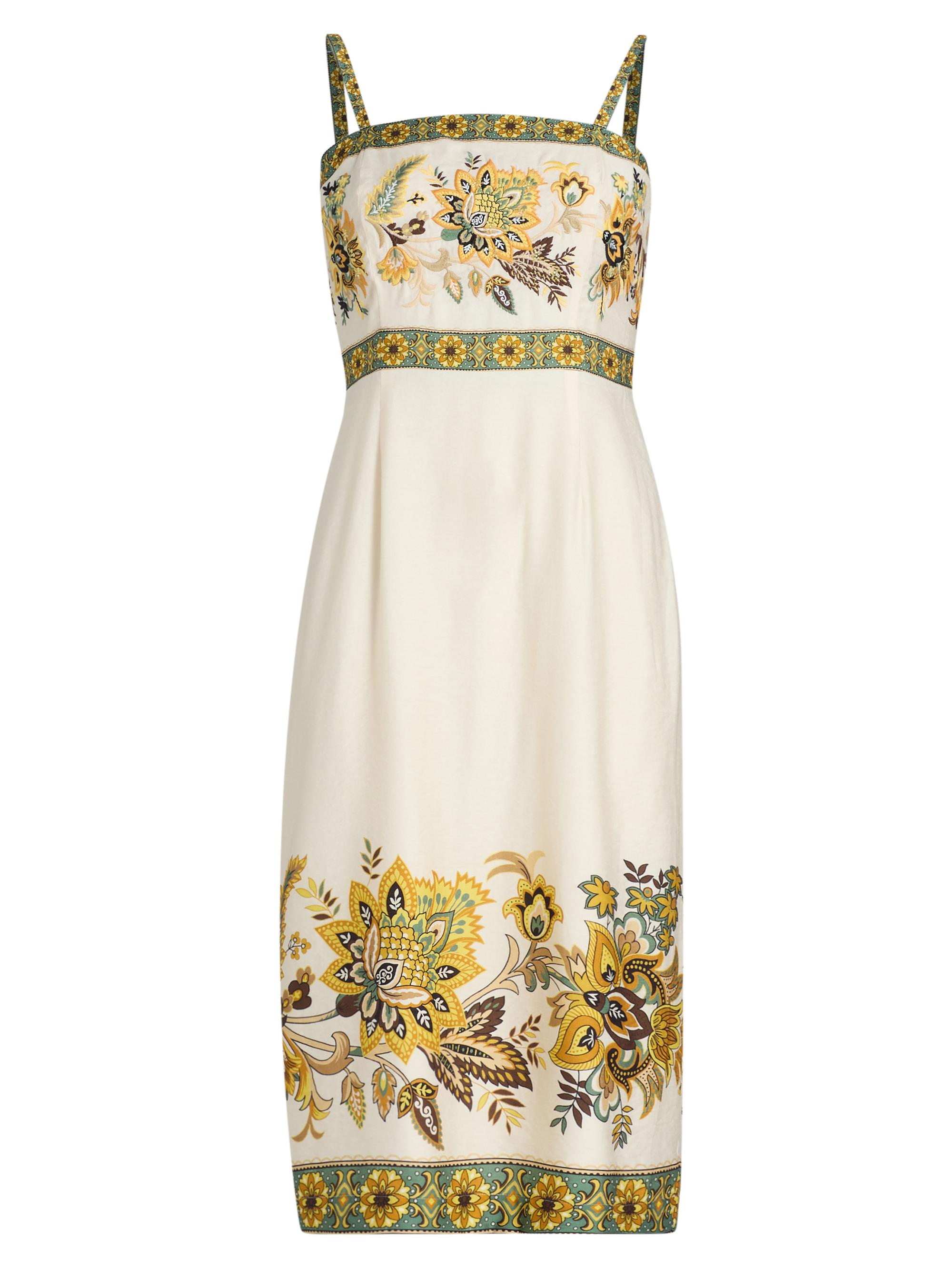 Elie Tahari Women's The Annalise Floral Linen Midi-Dress - Sunray Floral Print