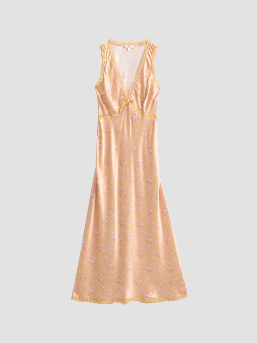 Loveshackfancy Women's Nirelle Floral Silk-blend Midi Dress In Duchess Gold