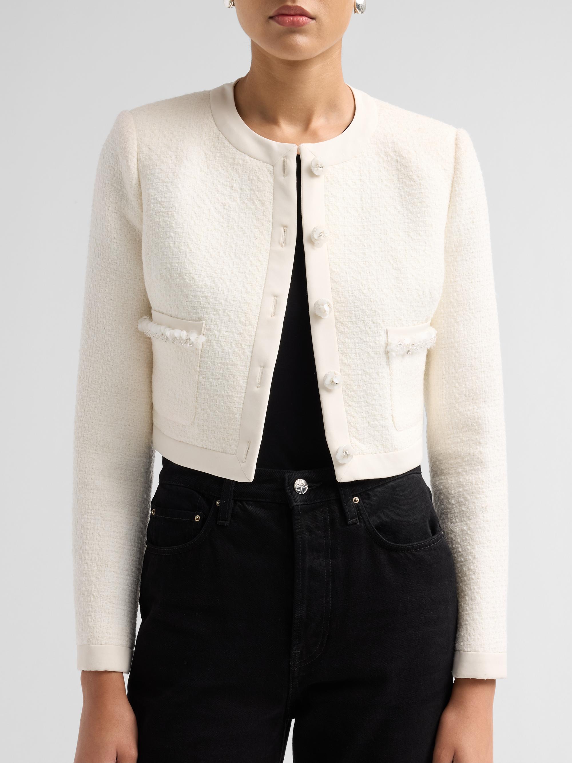 LoveShackFancy Alphie Bouclé Tweed Jacket | Saks Fifth Avenue