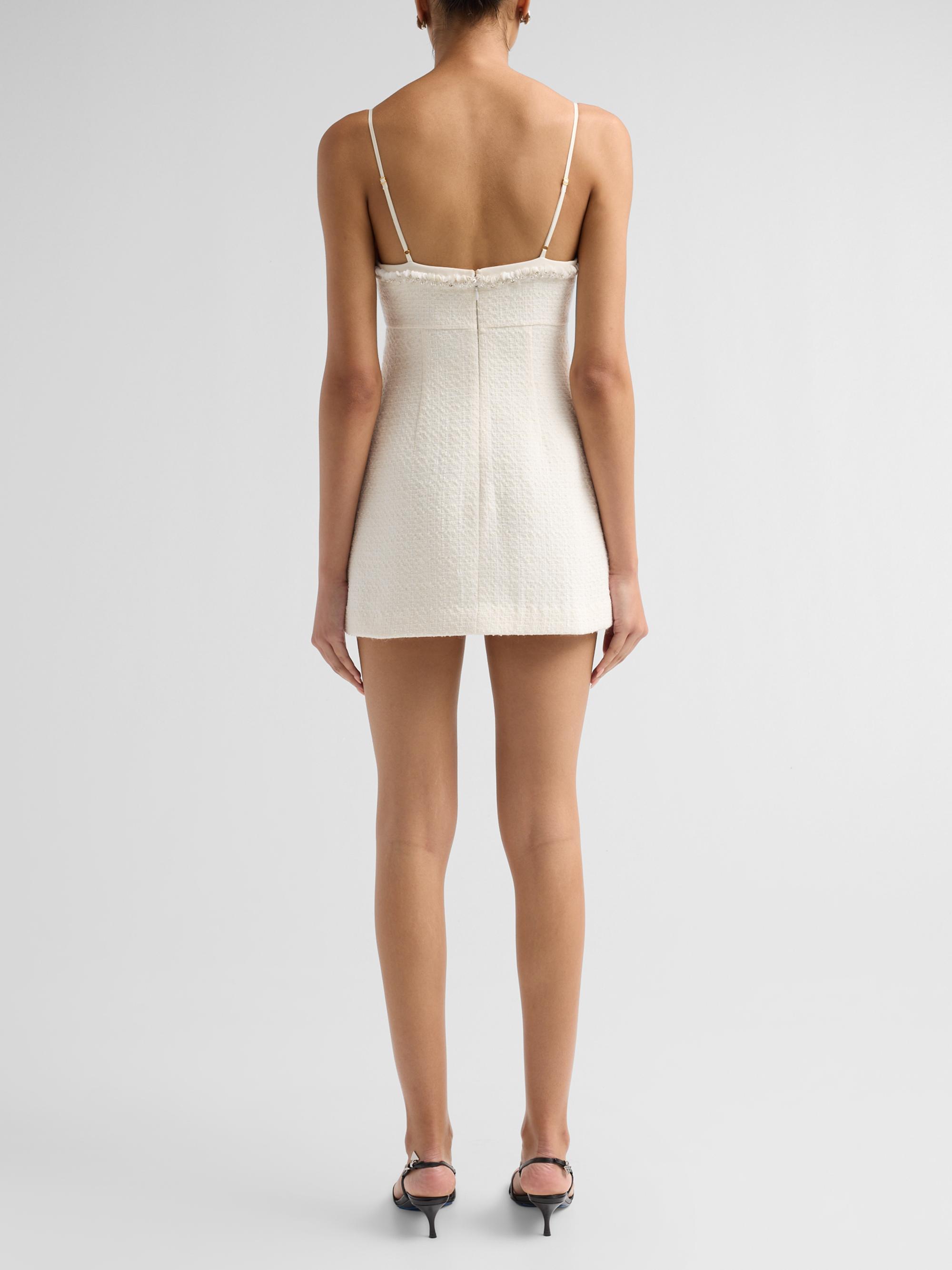 LoveShackFancy Women's Sue Embellished Wool-Blend Mini Dress -  Mist | Thumbnail 3