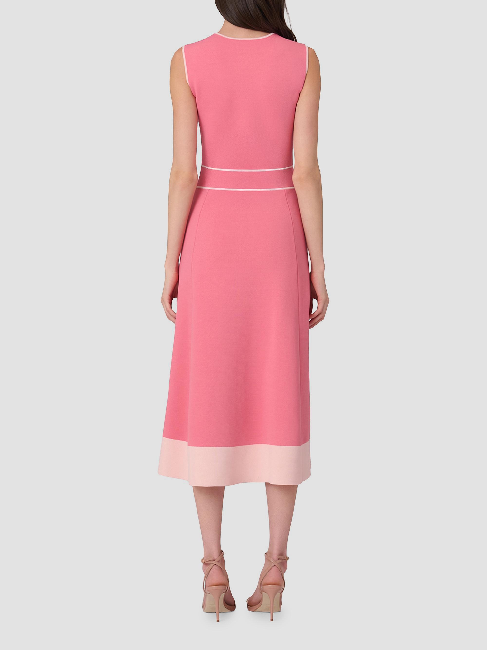 Shoshanna Women's Tiffany Button-Shoulder Midi Dress - Blush | Thumbnail 3