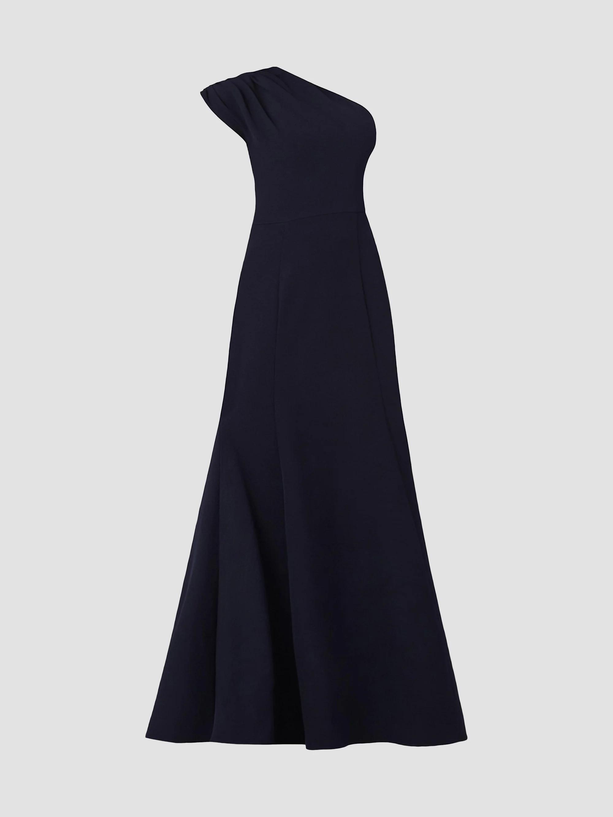 shoshanna dresses formal Women's Audrey Velvet Draped Midi-Dress - Jet antla_in_funnel_2458