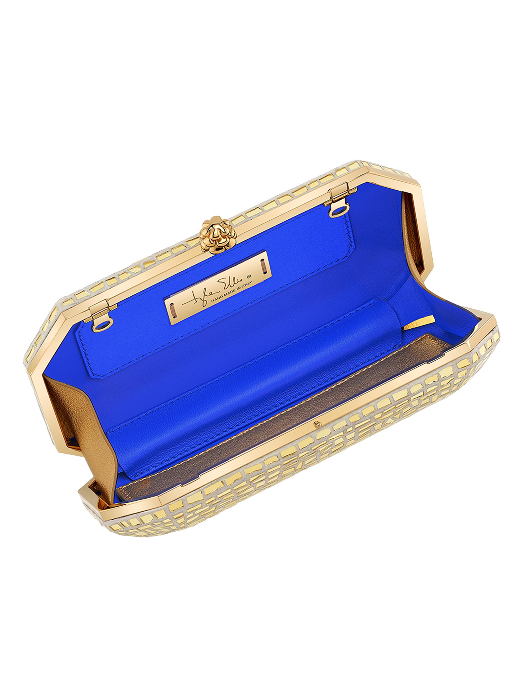 Tyler Ellis Perry Clutch Small in Golden Hour Mosaic Tile with