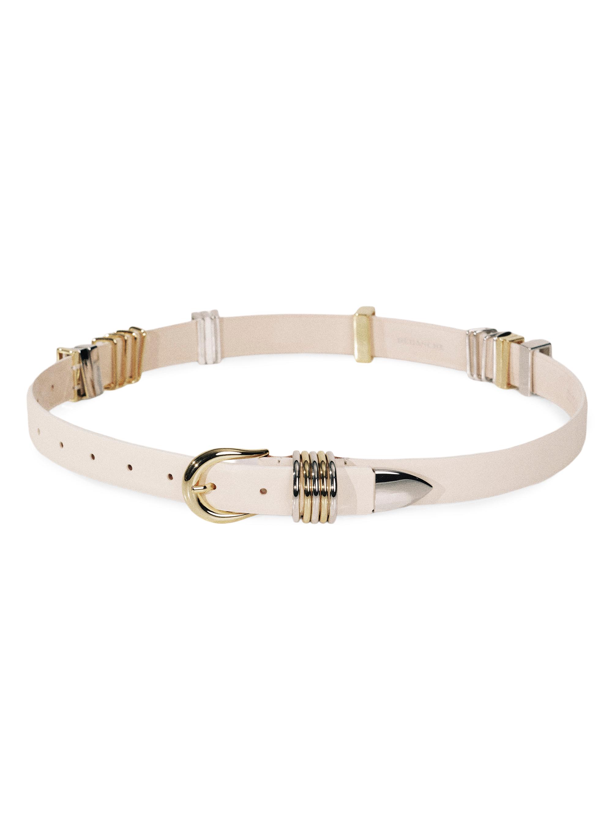 Déhanche Women's Hollyhock Messy Leather Belt -  Gold | Thumbnail 2