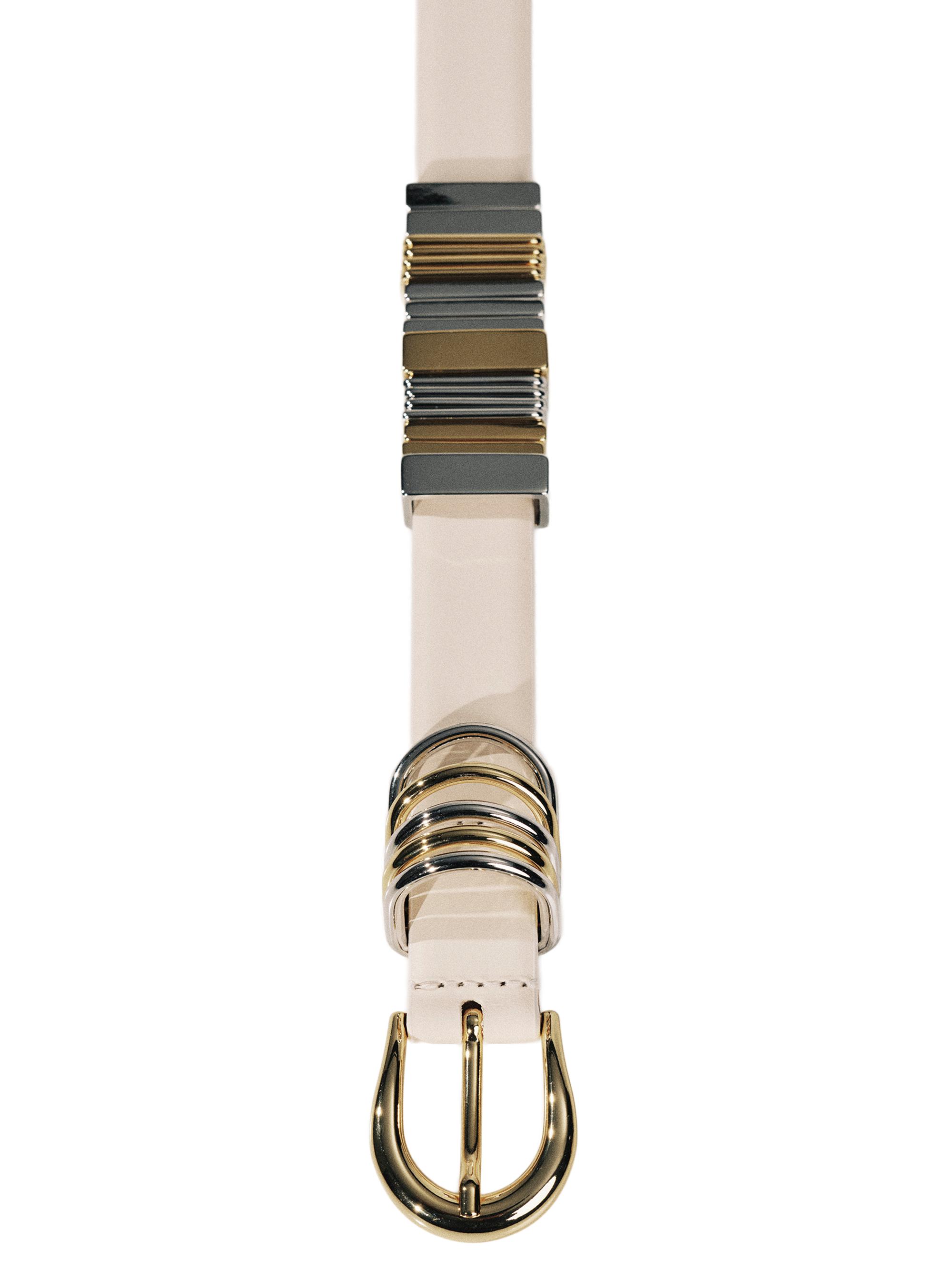 Déhanche Women's Hollyhock Messy Leather Belt -  Gold | Thumbnail 3