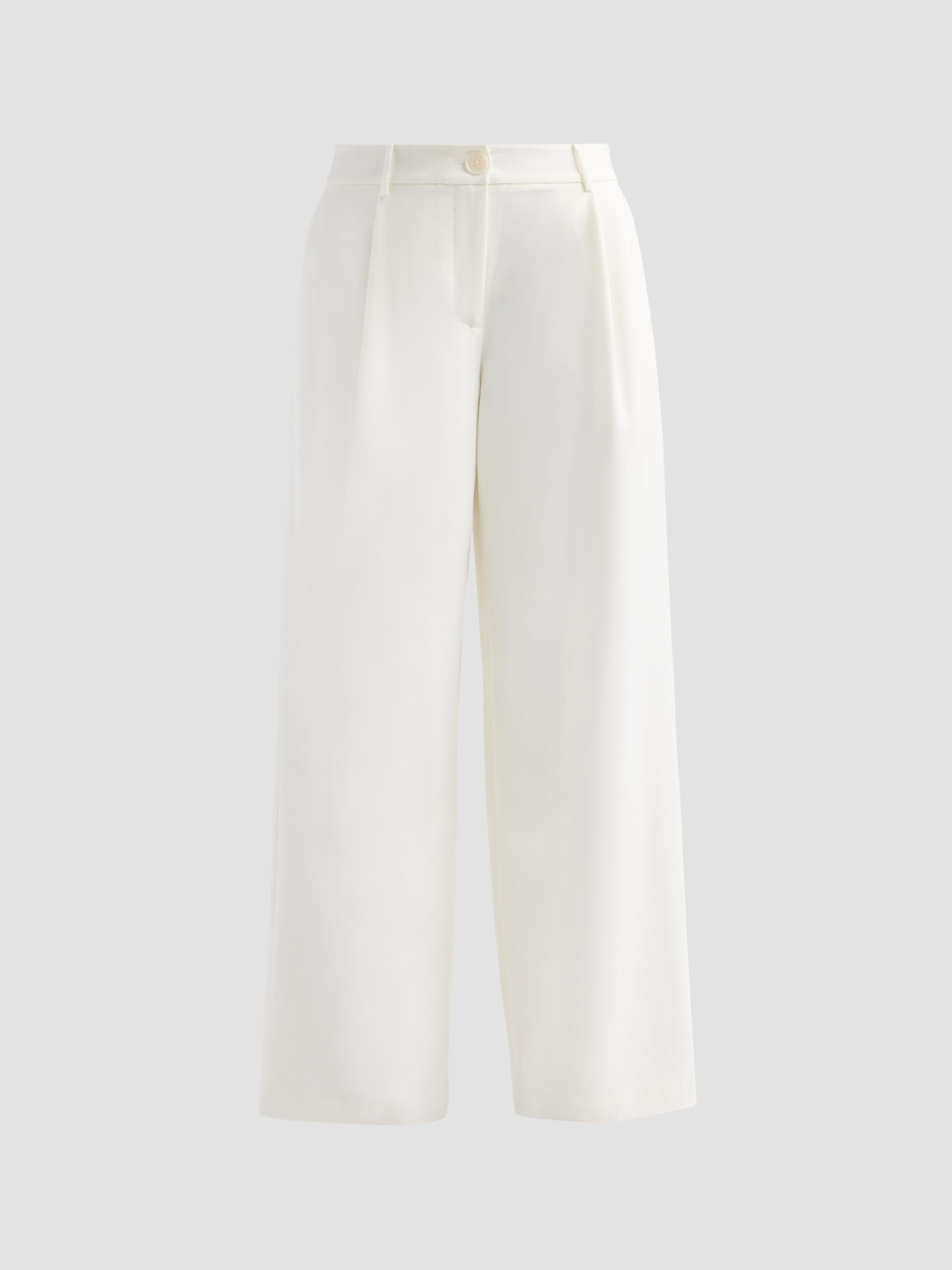 DAKS ホワイト ガウチョパンツ サイズ73-99 Toccin Solara Pleated Wide-Leg Trousers | Saks Fifth Avenue