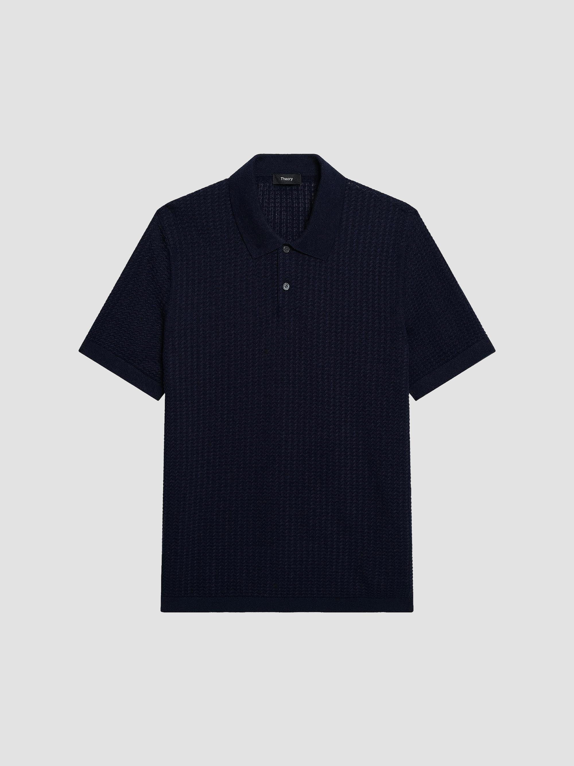 Theory Delroy Cotton-Blend Polo Shirt | Saks Fifth Avenue