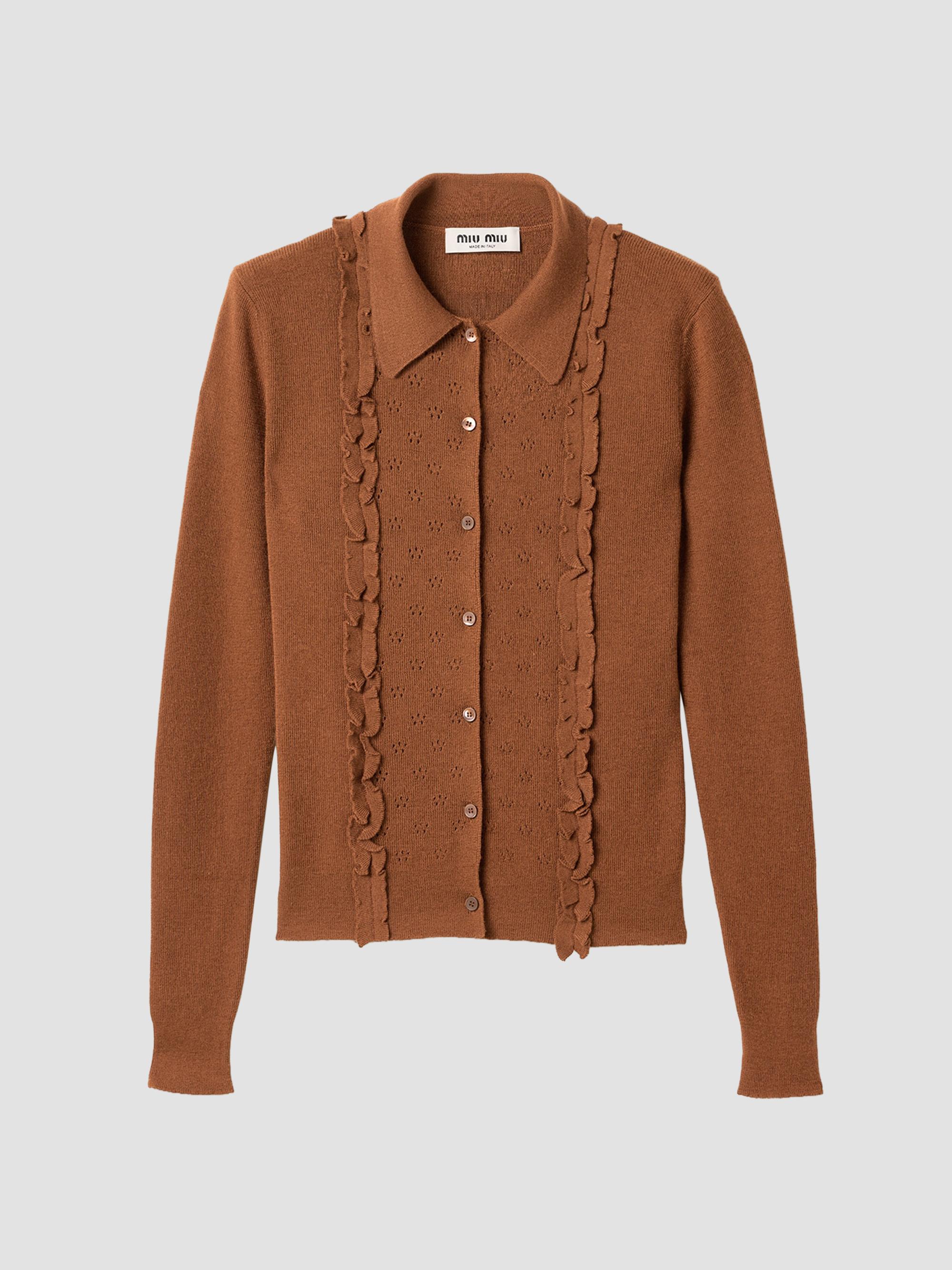 Miu Miu Cashmere and Silk Cardigan | Saks Fifth Avenue
