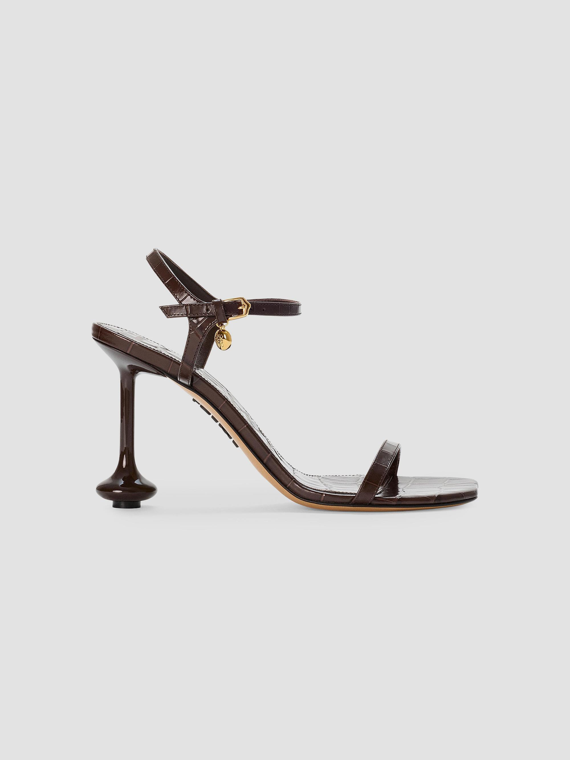 LOEWE ローヒール　23.5 LOEWE Toy 90MM Croc-Embossed Sandals | Saks Fifth Avenue