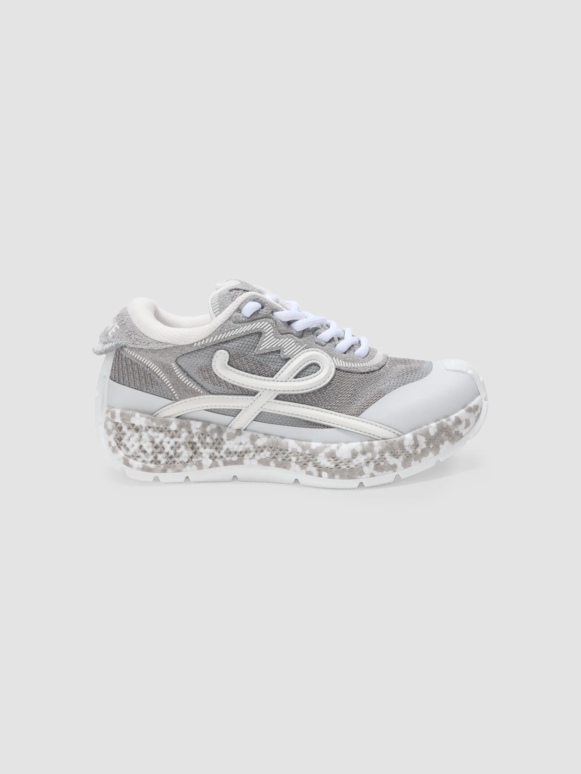 LOEWE Women's Pogo Low-Top Sneakers - Light Grey White - Size 5