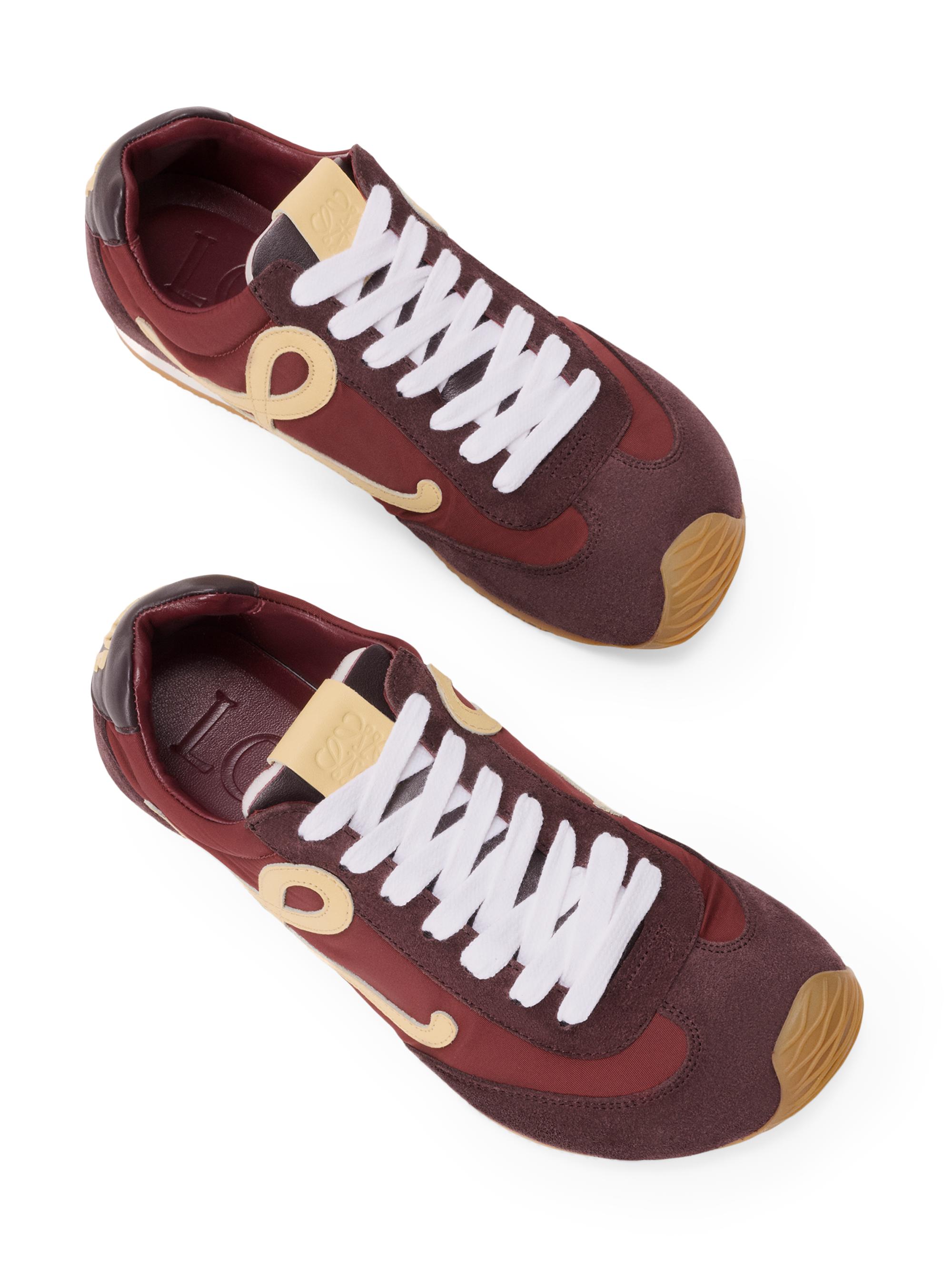 LOEWE Women's Ballet Runner 2.0 Leather Low-Top Sneakers - Copper Red Vanilla | Thumbnail 3