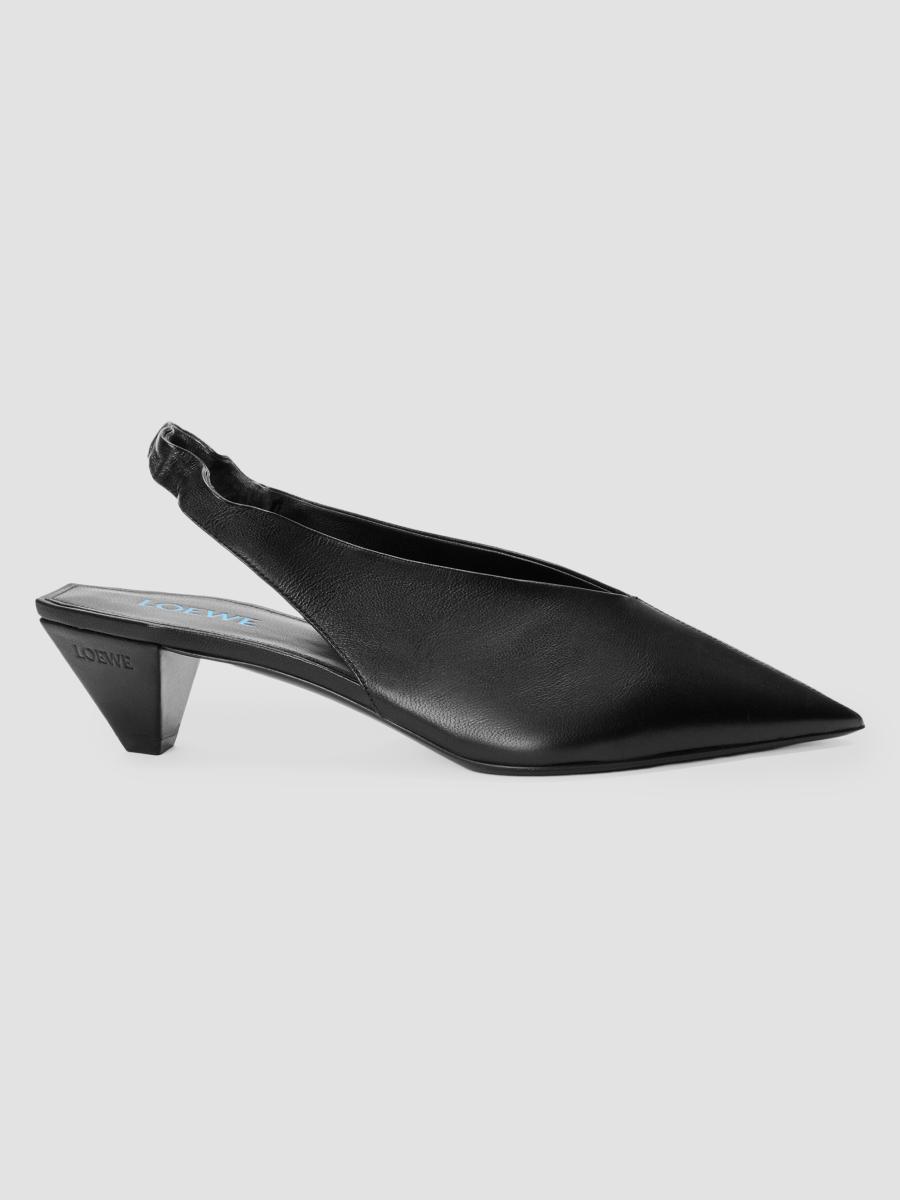LOEWE Origami Cubic 45MM Leather Slingback Pumps | Saks Fifth Avenue