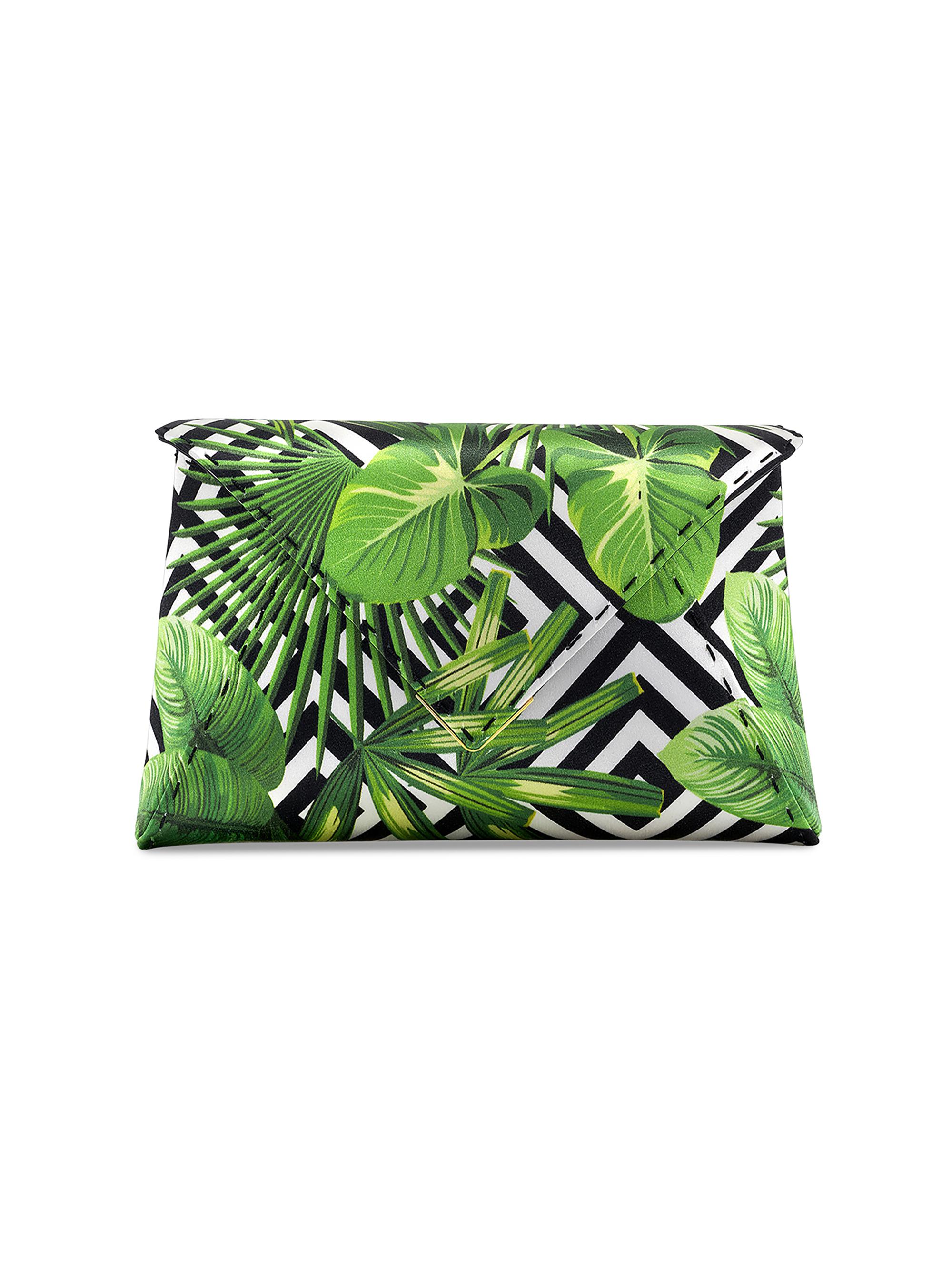 Tyler Ellis Women's Lee Pouchet Clutch  Satin with Gold Hardware - Palm Beach