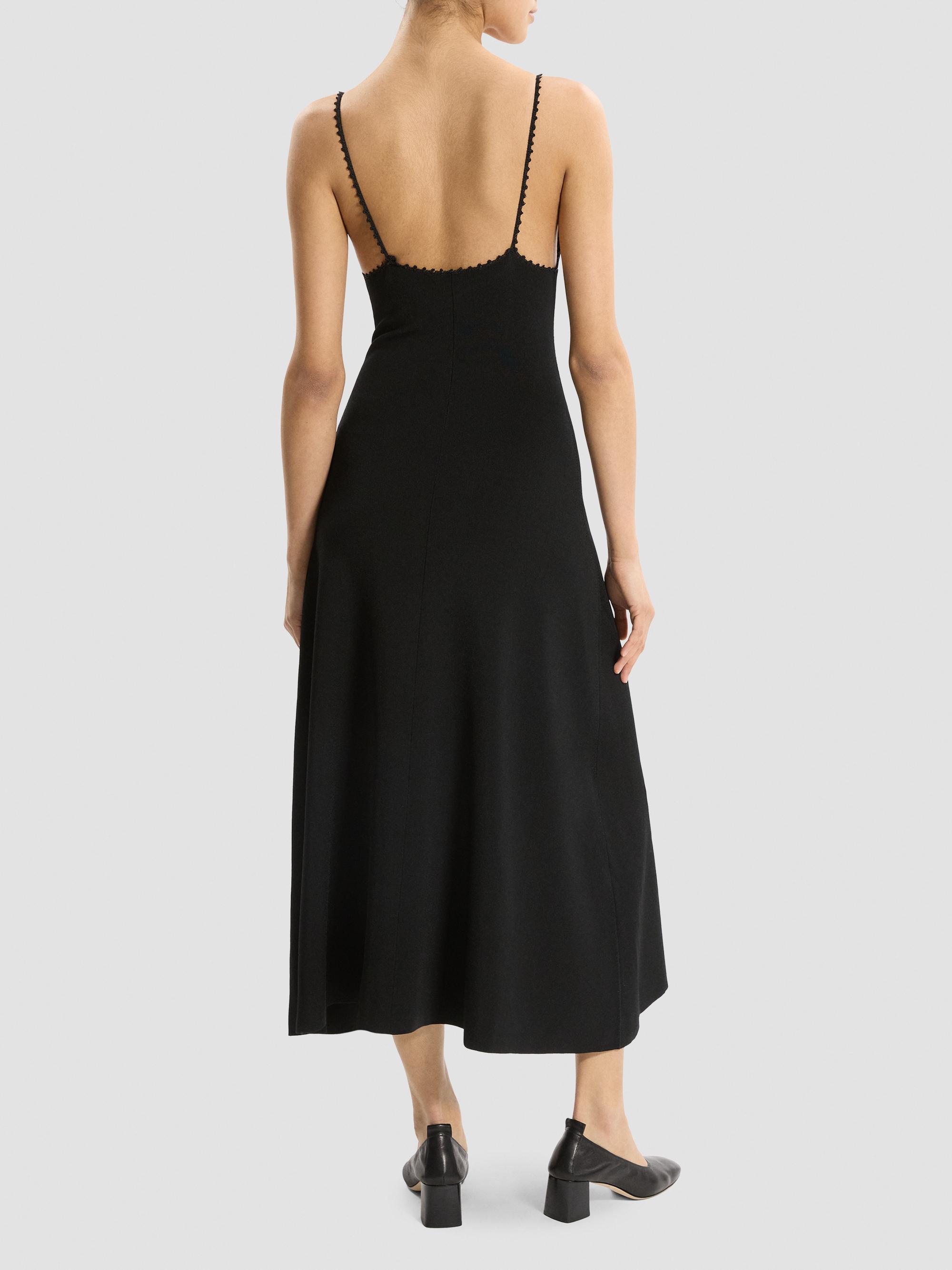 theory pleated square-neck ribbed midi dress Theory Square-Neck Ribbed Midi Dress In Watermelon - 75% Off