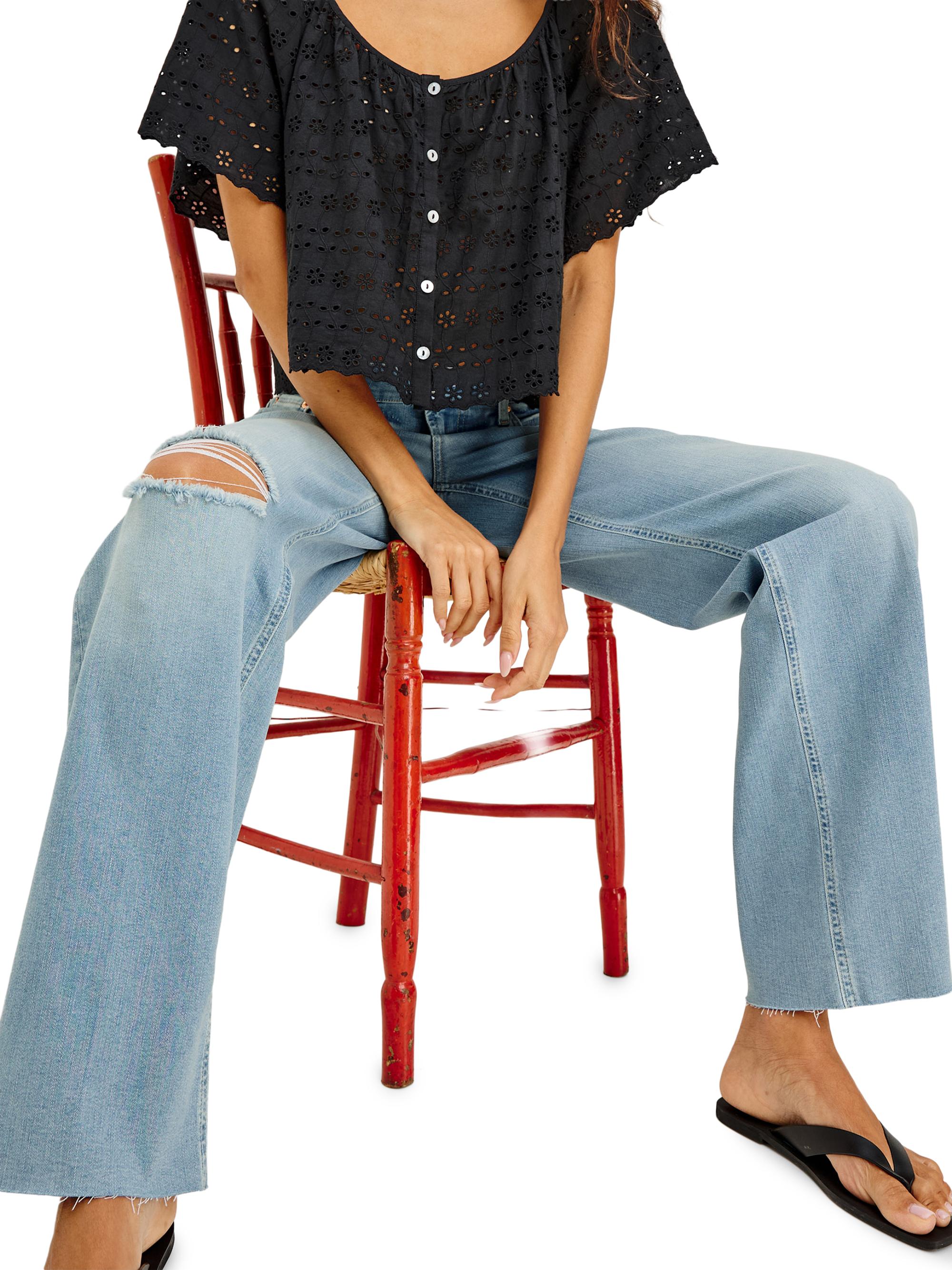 Rails Women's Getty Low-Rise Wide-Leg Jeans - Wave Rider | Thumbnail 7
