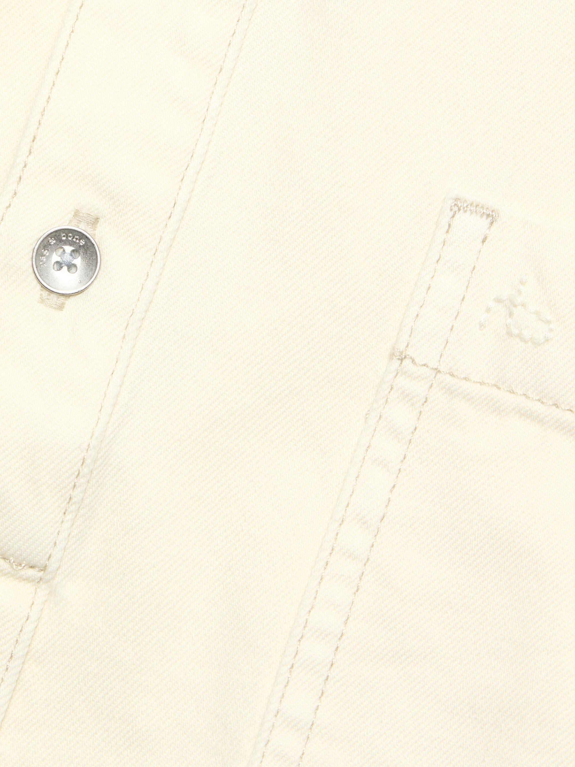 rag & bone Men's Denim Long-Sleeve Polo Shirt - Ecru | Thumbnail 7