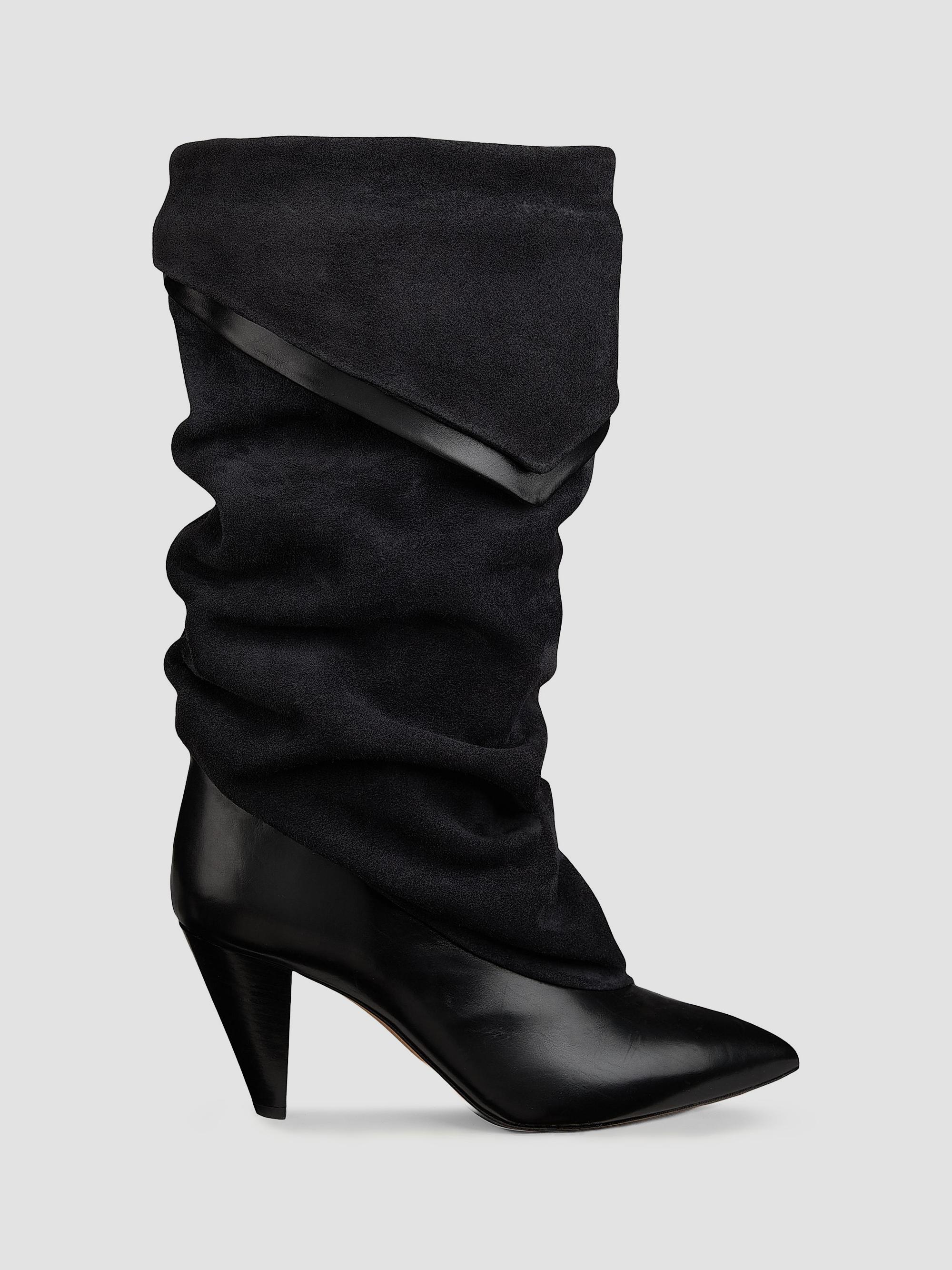 Isabel Marant Lezra 75MM Slouchy Leather Boots | Saks Fifth Avenue