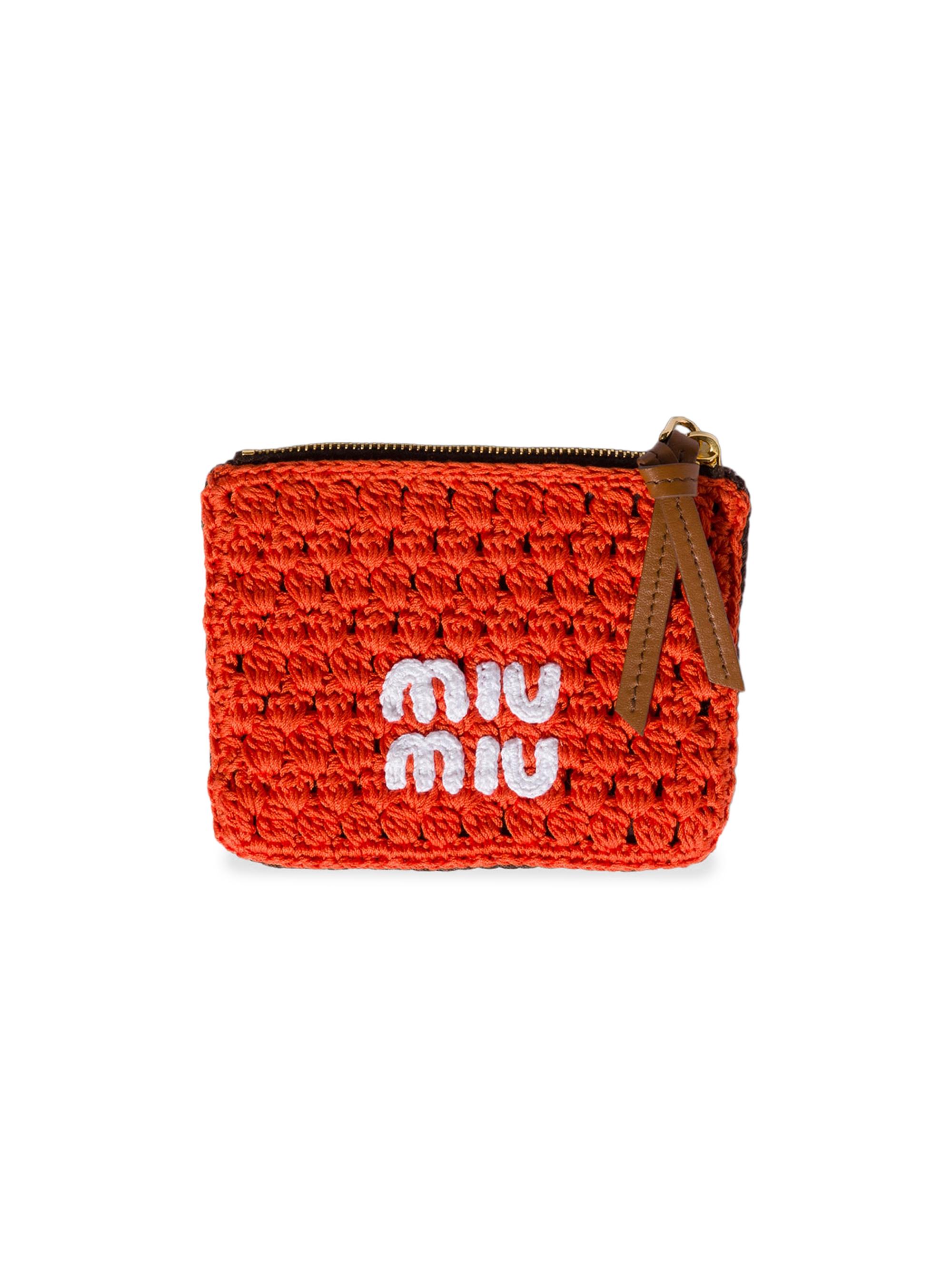 Miu Miu Crochet Zipper Pouch | Saks Fifth Avenue