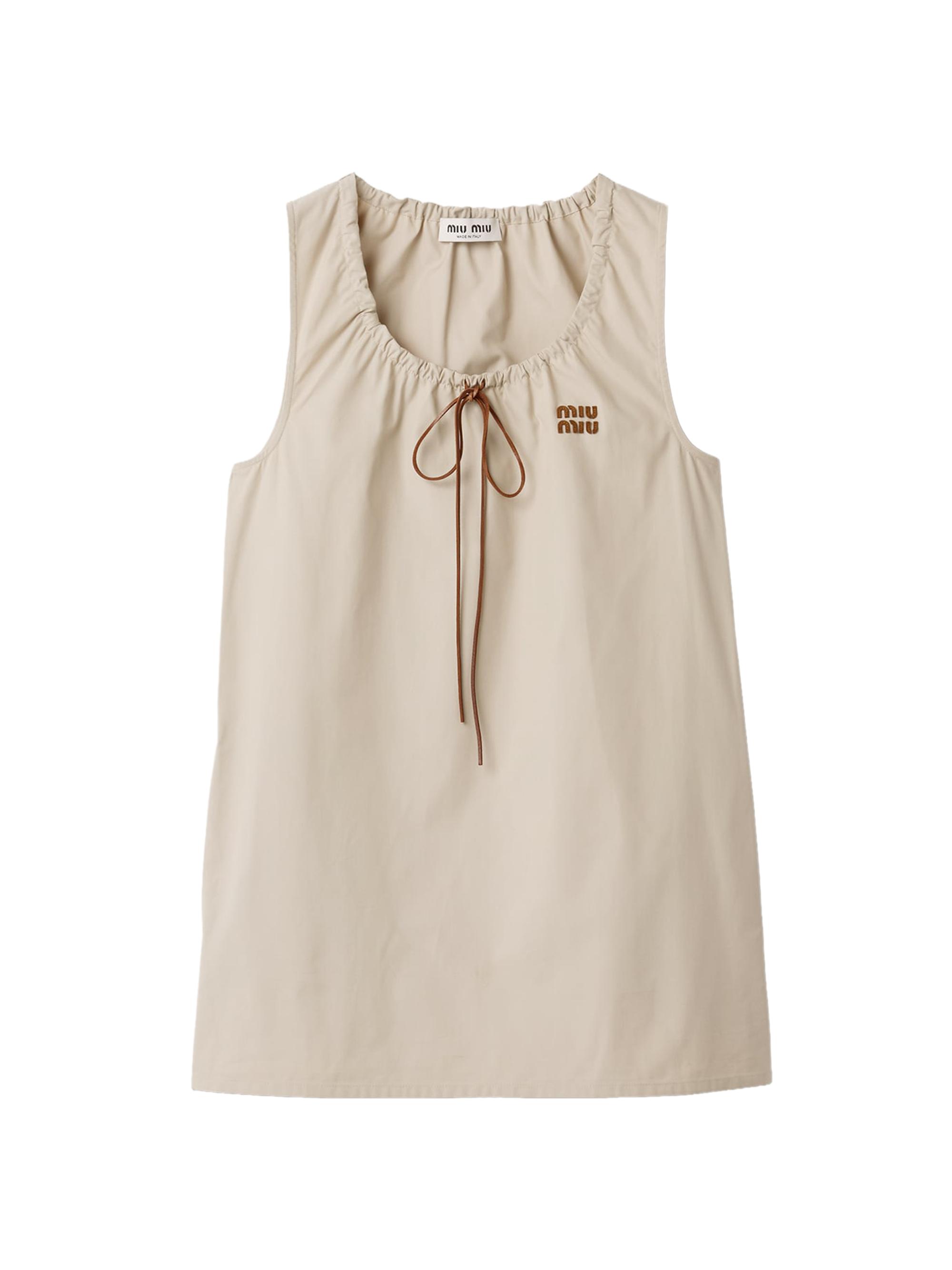 Miu Miu Women's Panama Cotton Dress - Beige Khaki
