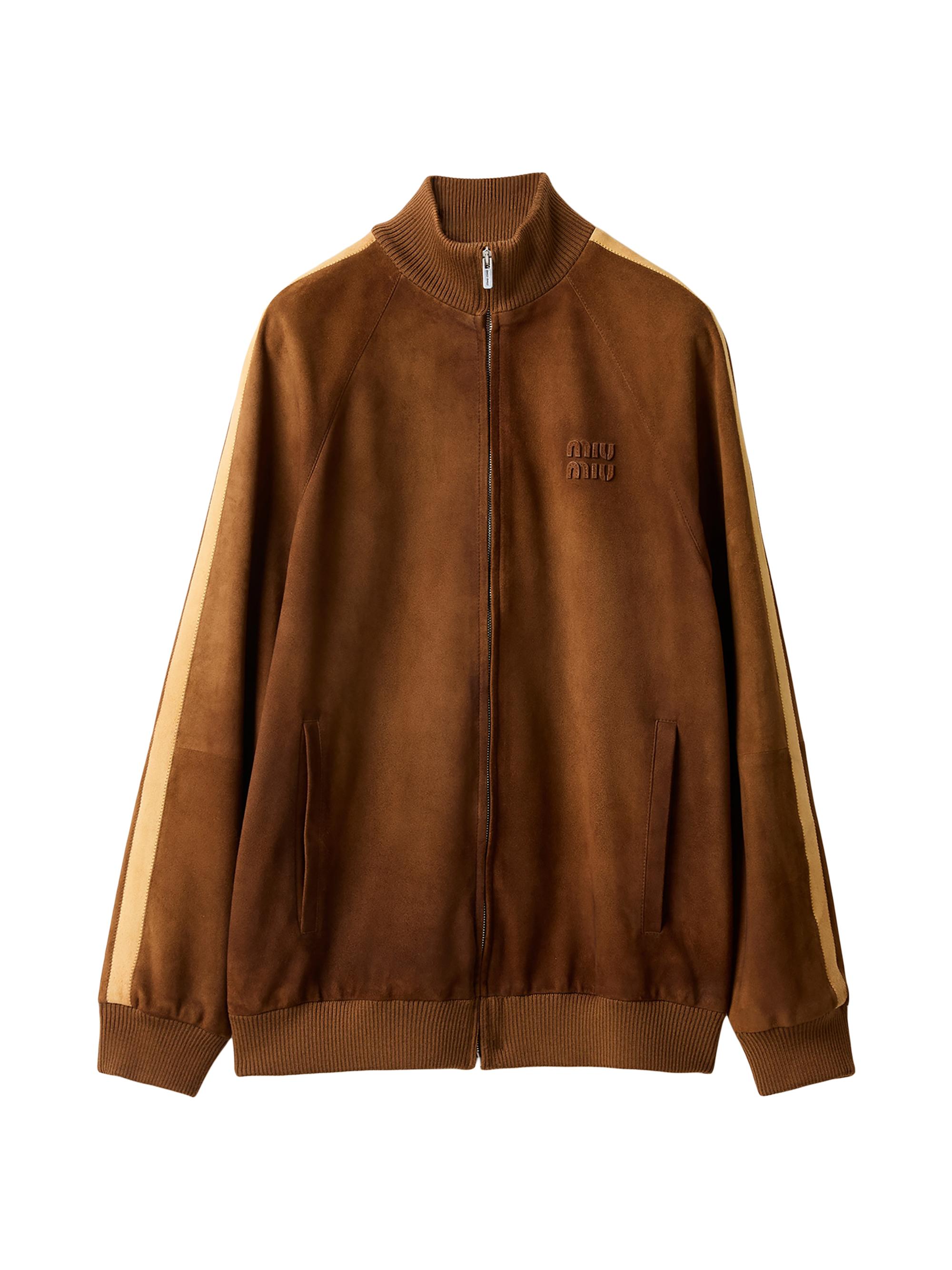 Miu Miu Women's Waxed Suede Jacket - Brown