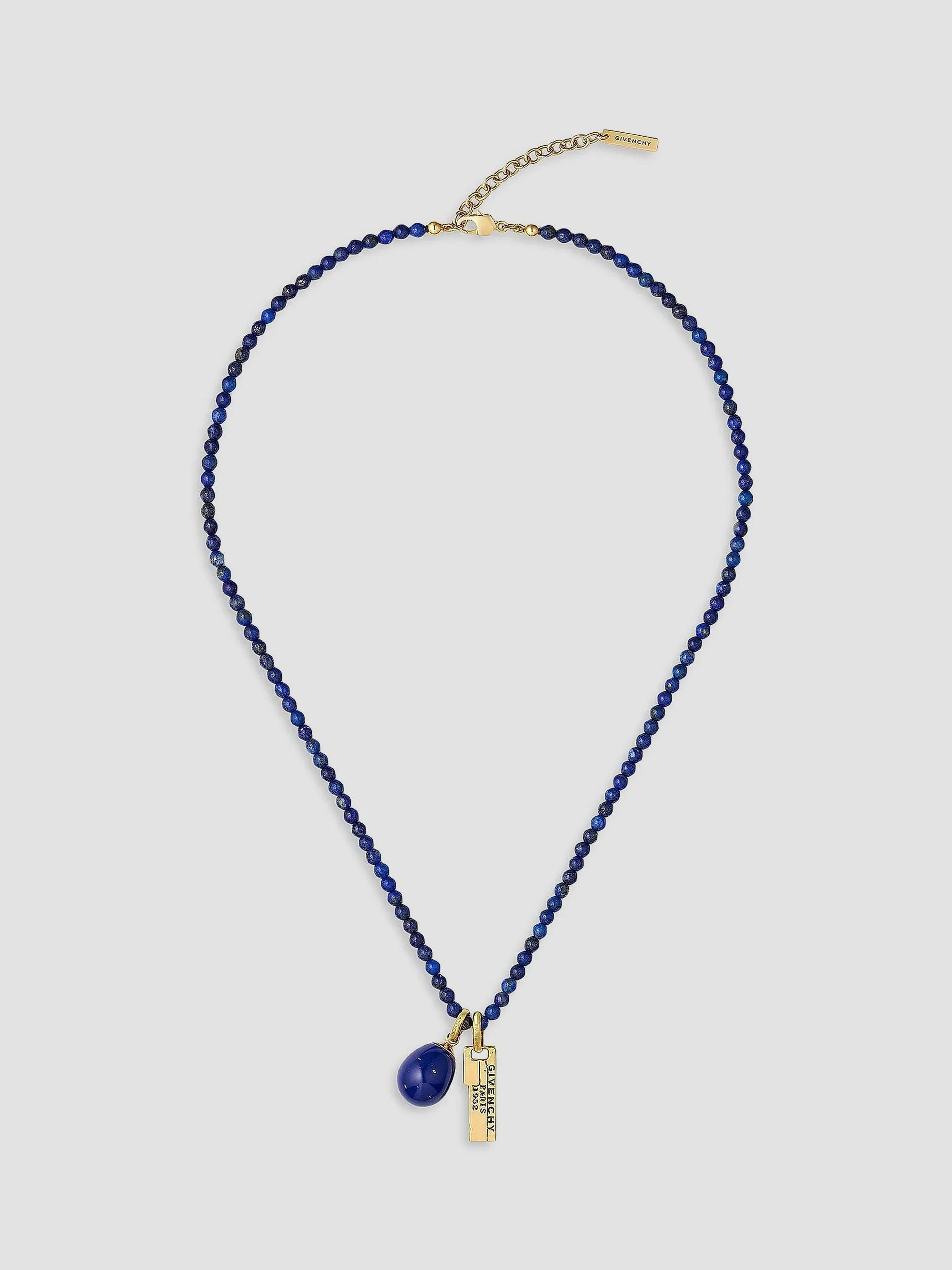 Givenchy Women's Tape Necklace in Lapis Lazuli Metal and Resin - Blue Golden