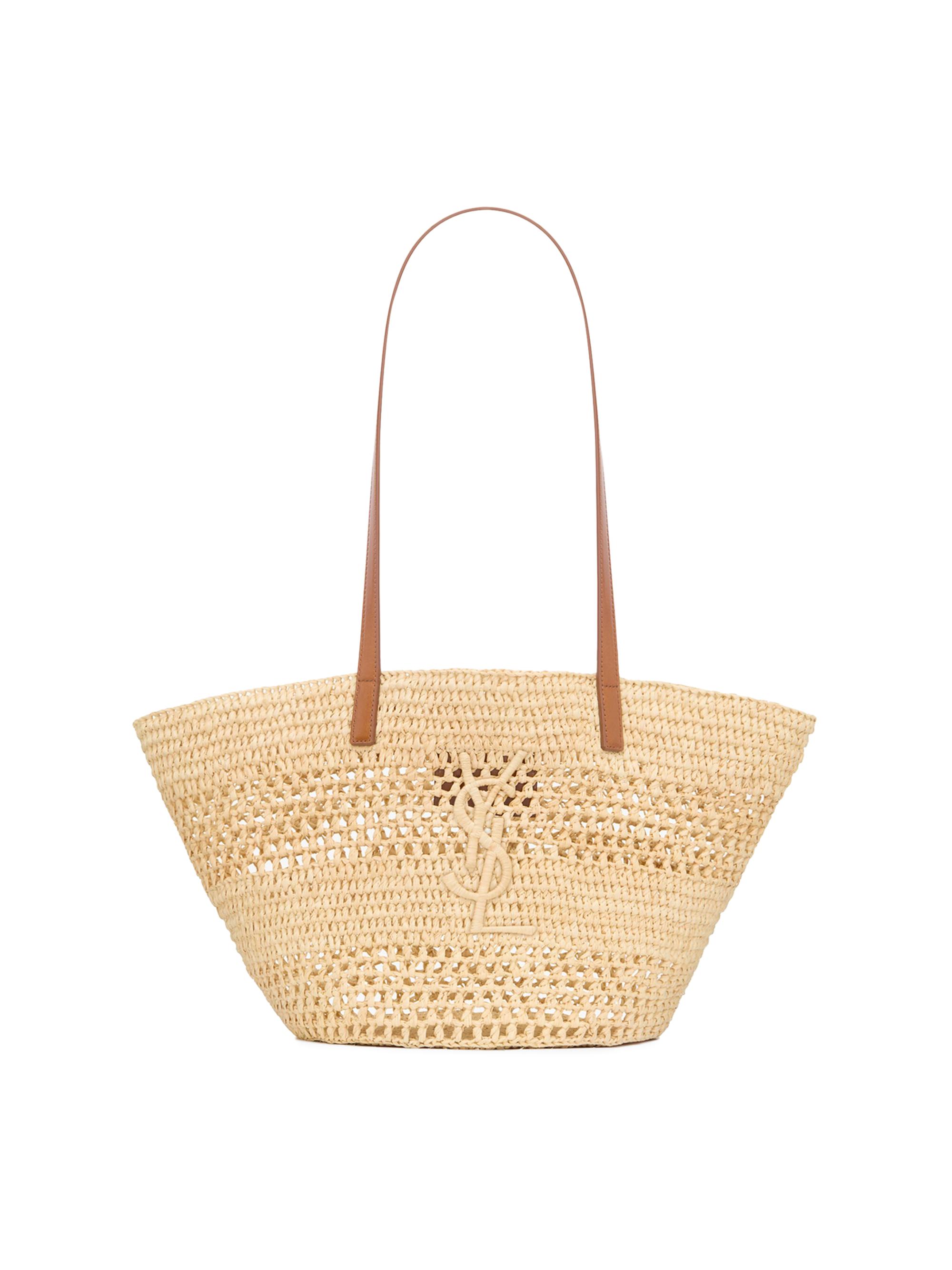 Saint Laurent Women's Panier  Tote Bag in Raffia - Natural