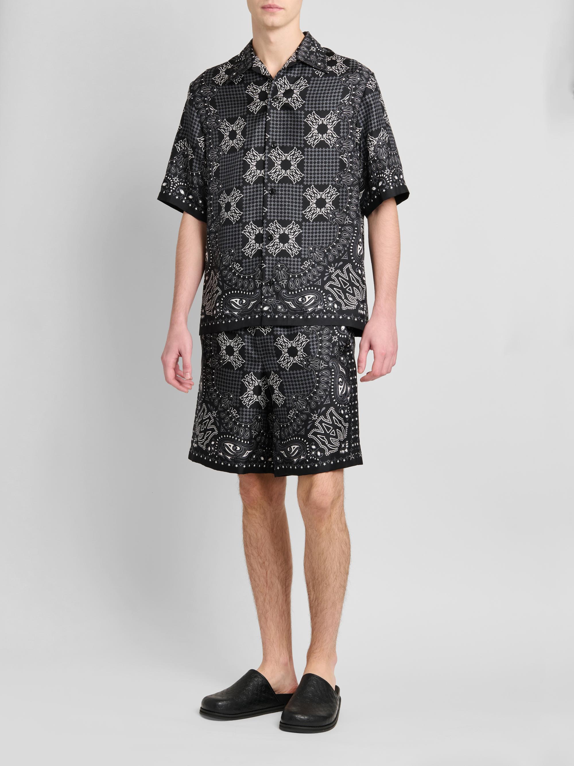 Amiri Printed Logo Monogram Silk Shirt | Saks Fifth Avenue