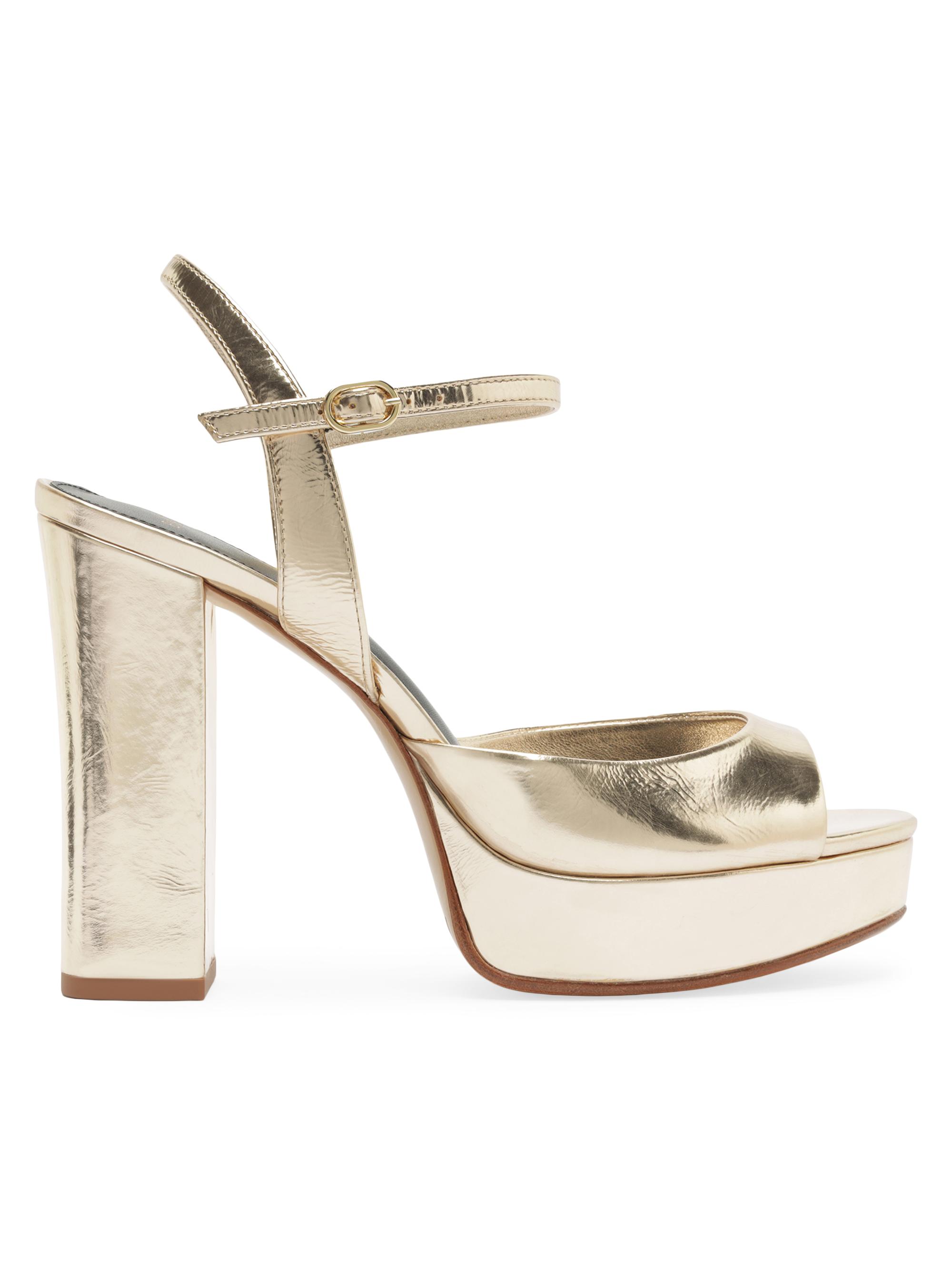 Alexandre Birman Women's Amy 0MM Leather Platform Sandals - Golden | Thumbnail 10