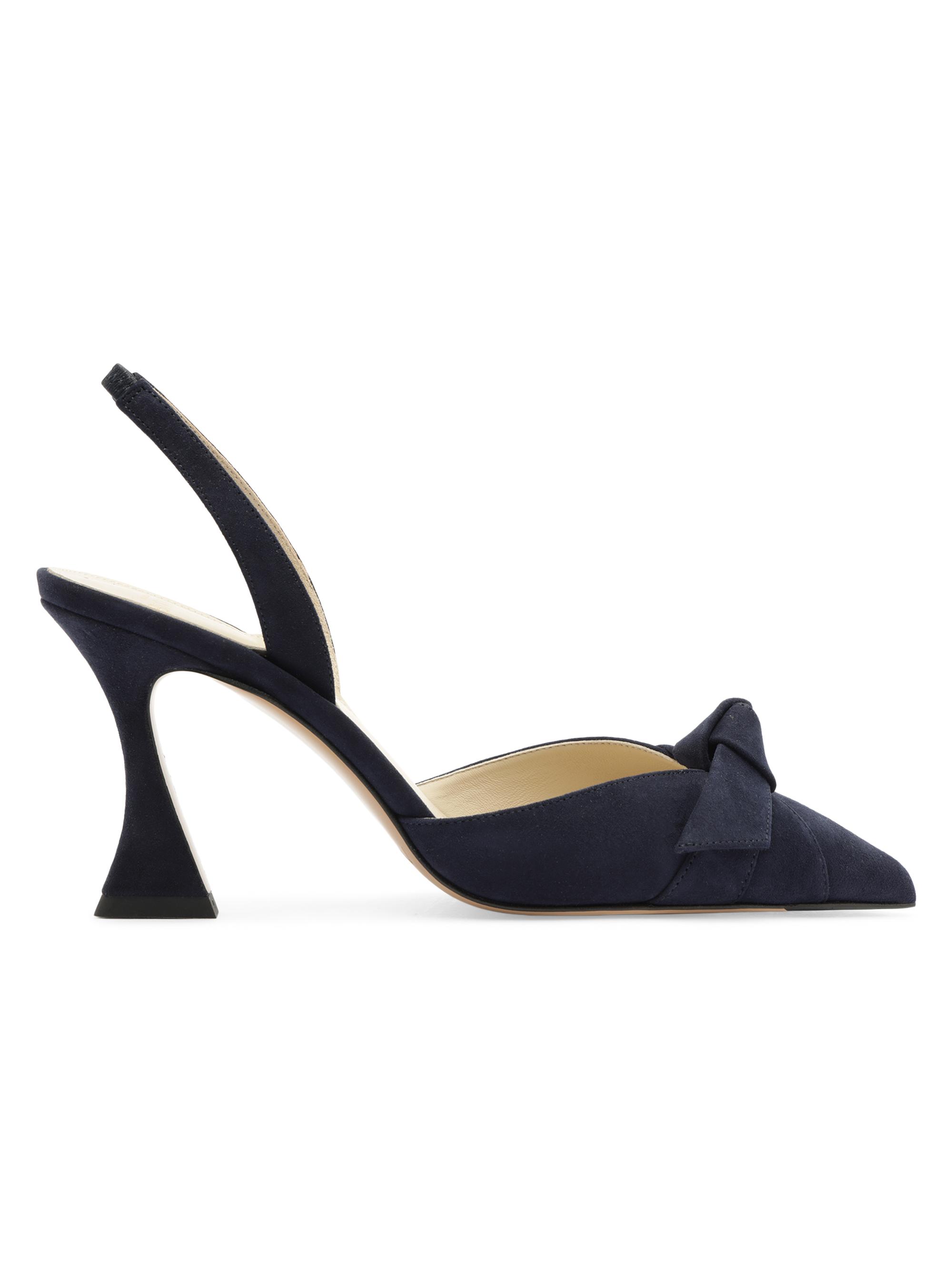 Alexandre Birman Women's Clarita 85MM Suede Slingback Pumps - Navy