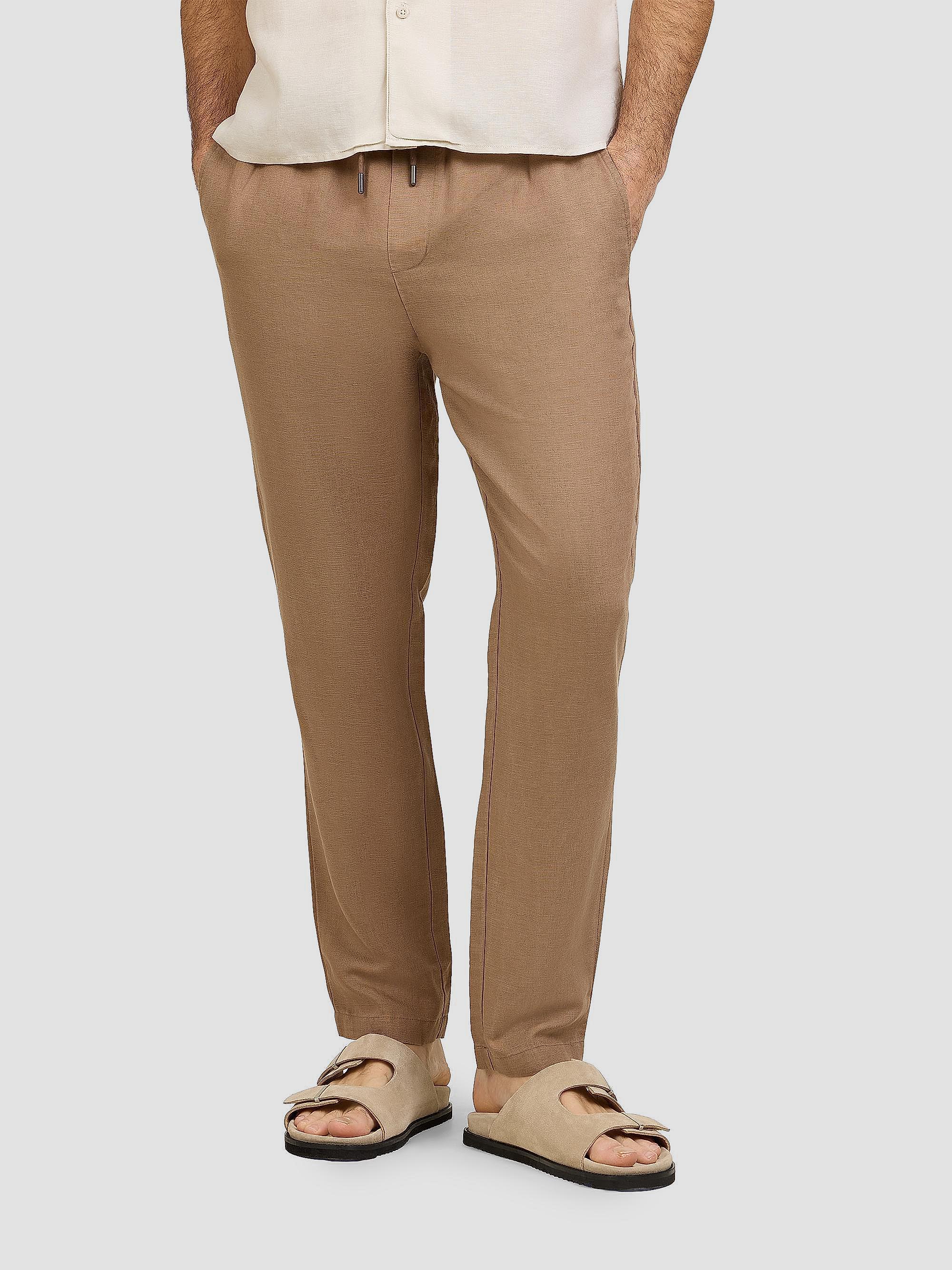 Onia Men's Air Linen-Blend Drawstring Pants - Sandalwood | Thumbnail 4