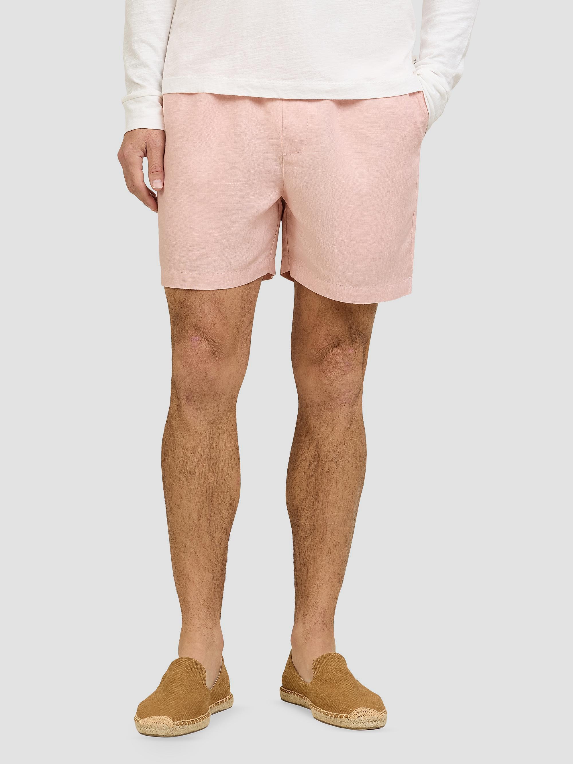 Onia Men's Air Linen-Blend Shorts - Pink Sand | Thumbnail 5