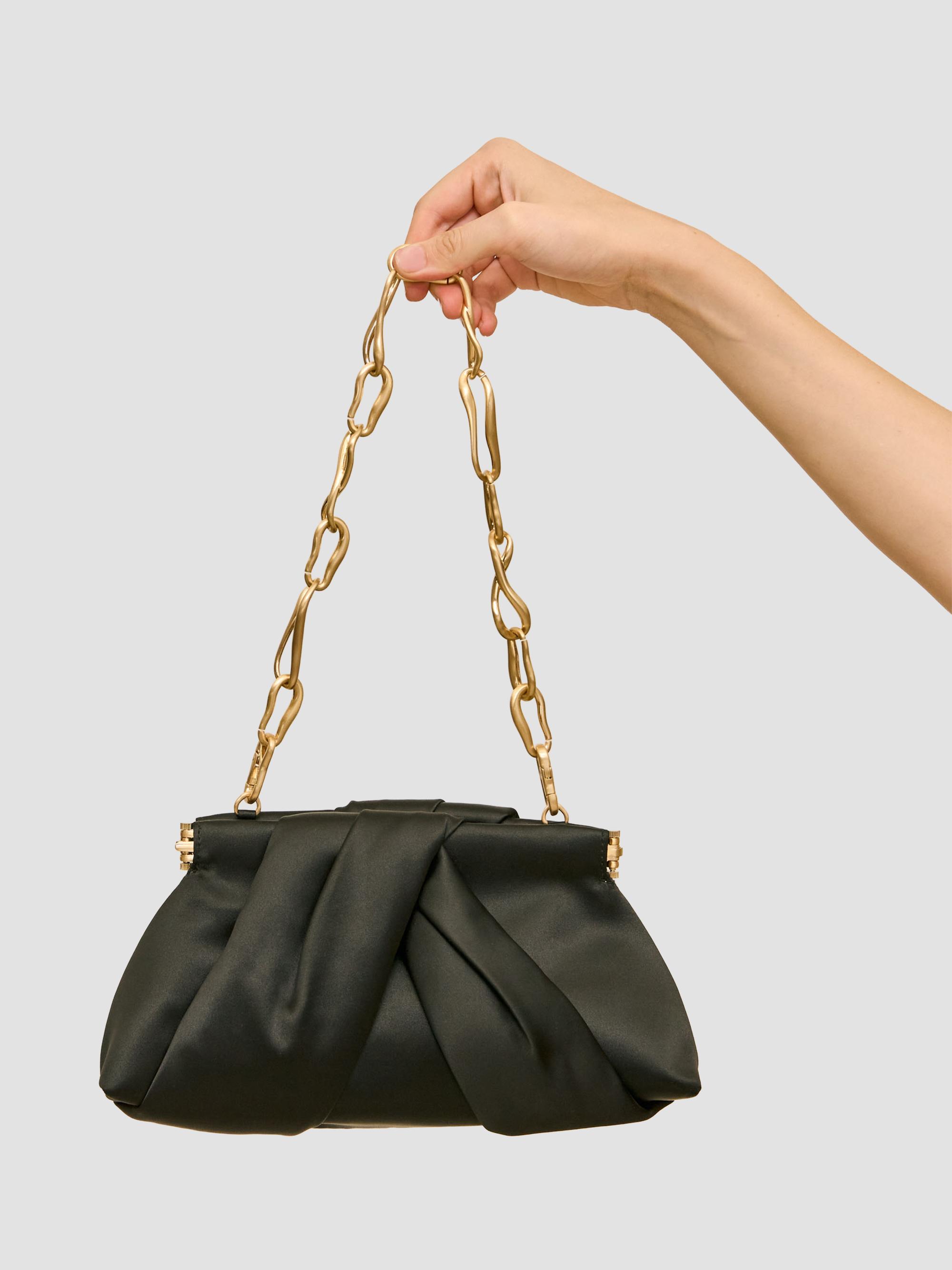 Cult Gaia パーティーバッグ クラッチバッグ Cult Gaia Lia Mini Pleated Satin Clutch | Saks Fifth Avenue