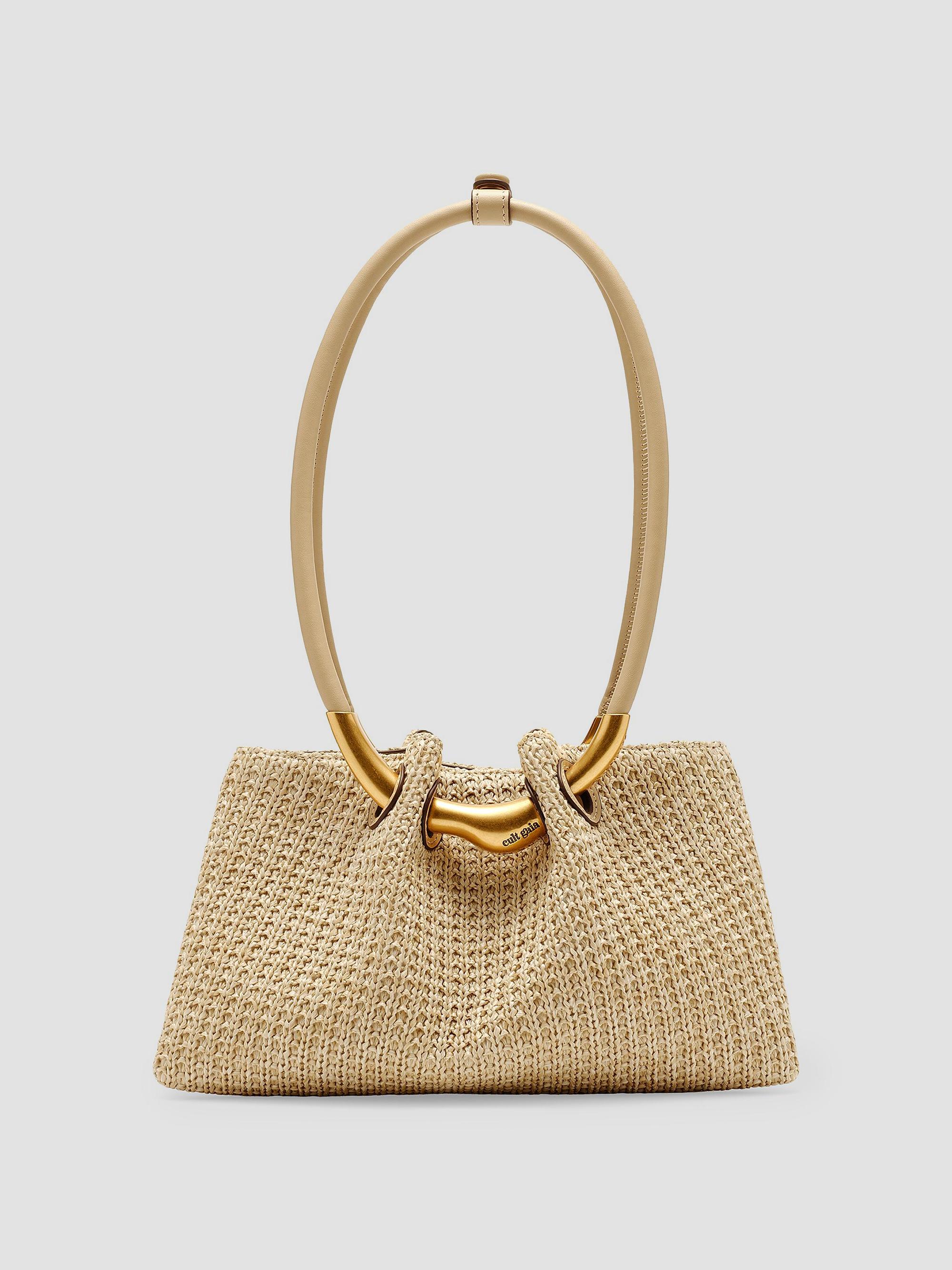 Cult Gaia Asa Pierced Raffia Shoulder Bag | Saks Fifth Avenue
