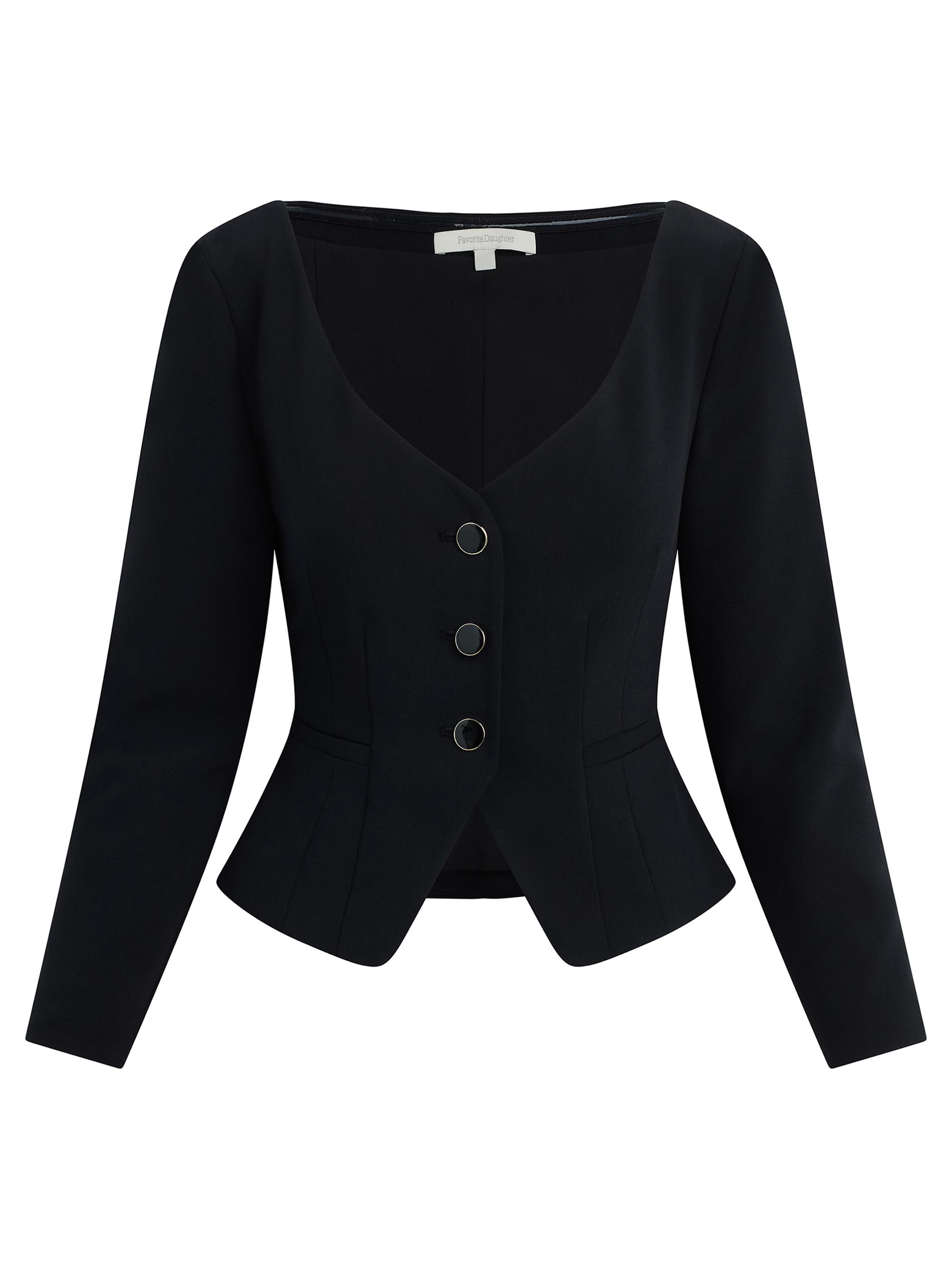 Favorite Daughter Women's The Reveal Tailored Peplum Blazer - Black