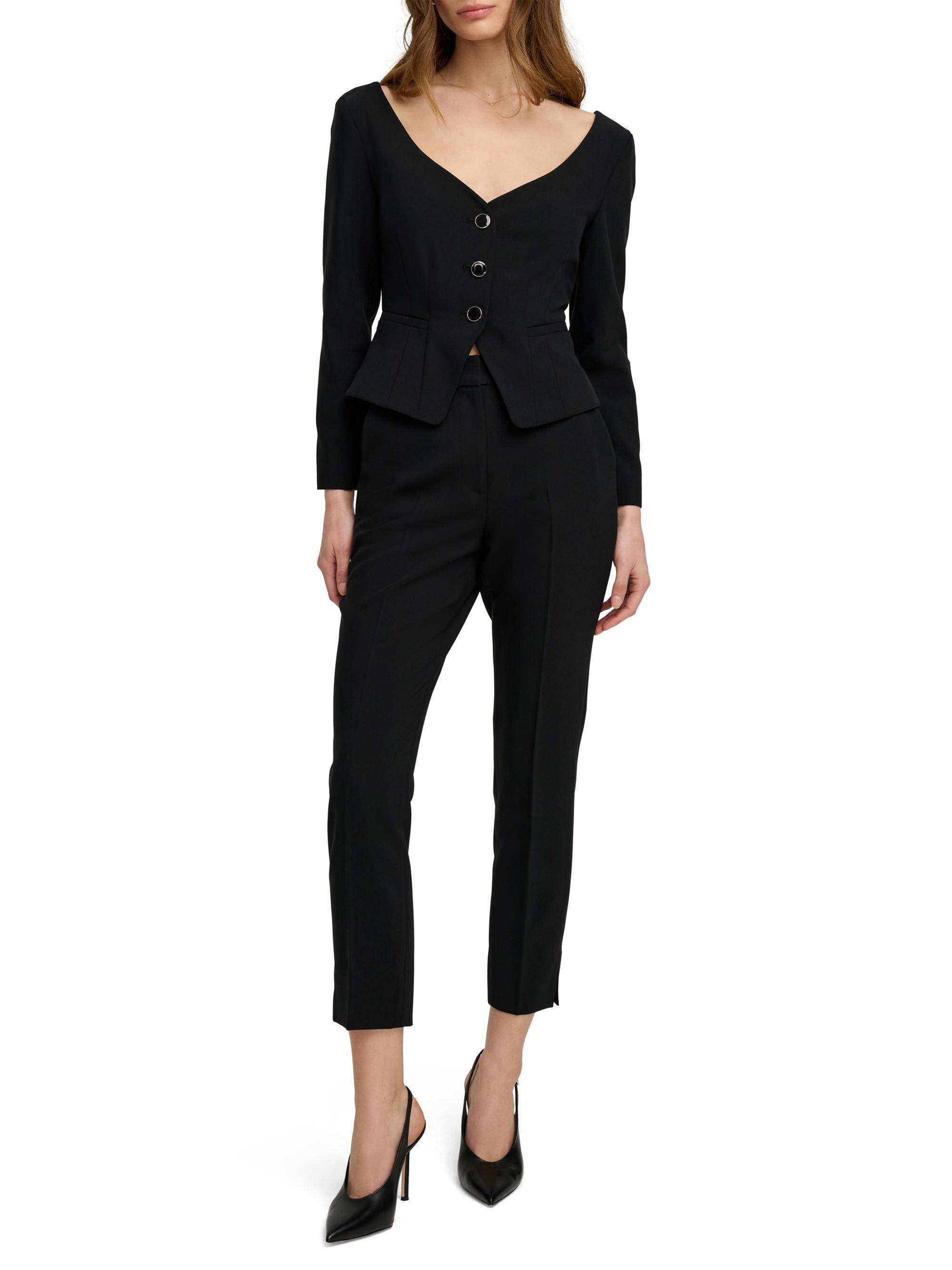 Favorite Daughter Women's The Reveal Tailored Peplum Blazer - Black | Thumbnail 2