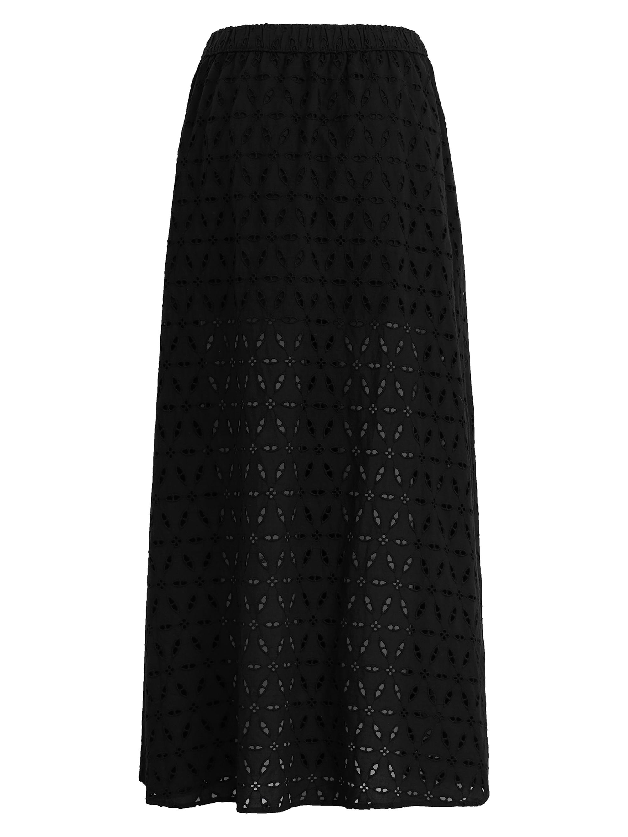 Favorite Daughter Women's The Pretty Please Eyelet Maxi Skirt - Black | Thumbnail 3