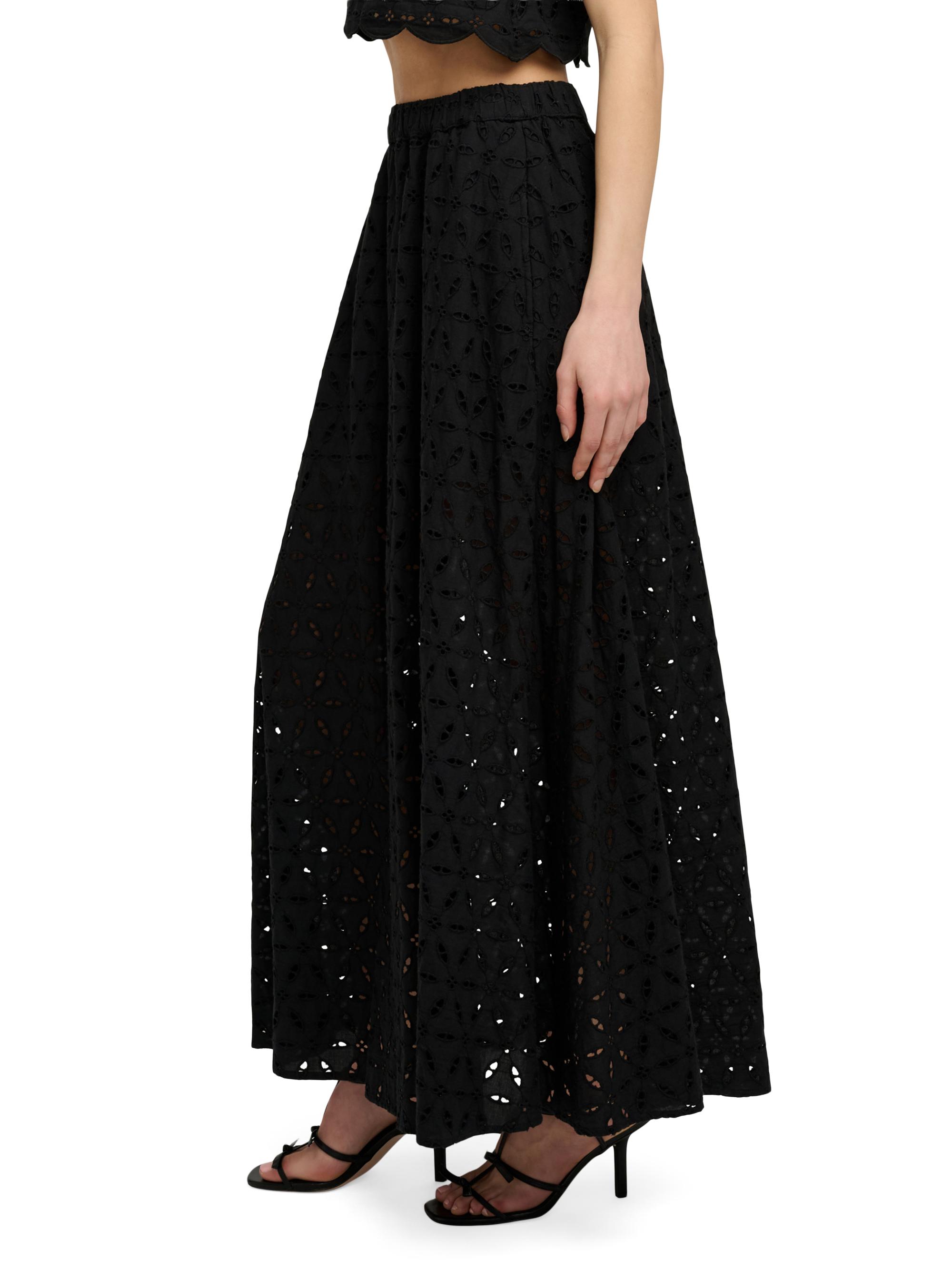 Favorite Daughter Women's The Pretty Please Eyelet Maxi Skirt - Black | Thumbnail 5