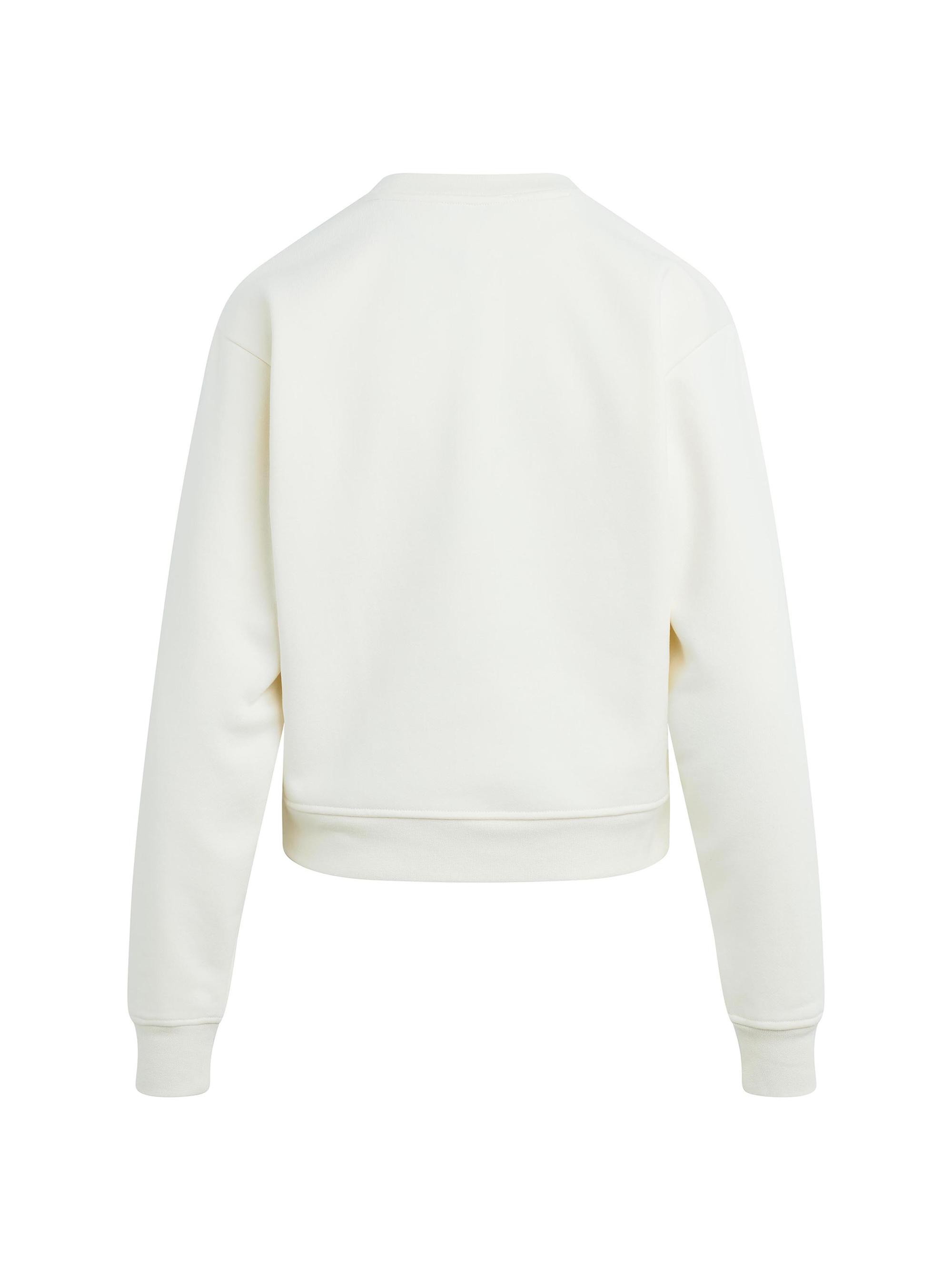 Favorite Daughter Women's The Collegiate Classic Logo Sweatshirt - Gardenia Raspberry | Thumbnail 2