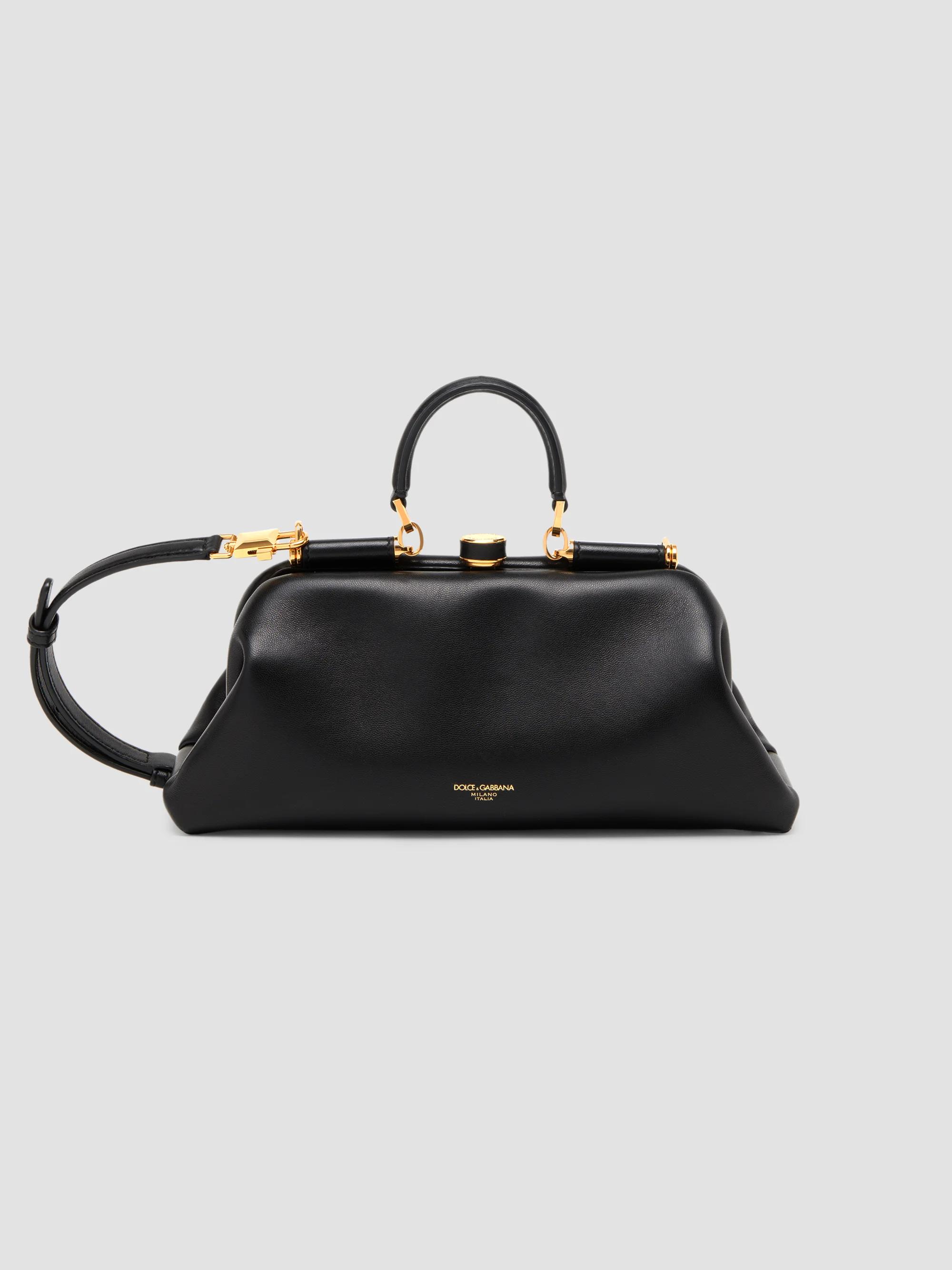 【美品】maison de Dolce ファーリーNT black Dolce&Gabbana Nonna Small Leather Satchel | Saks Fifth Avenue