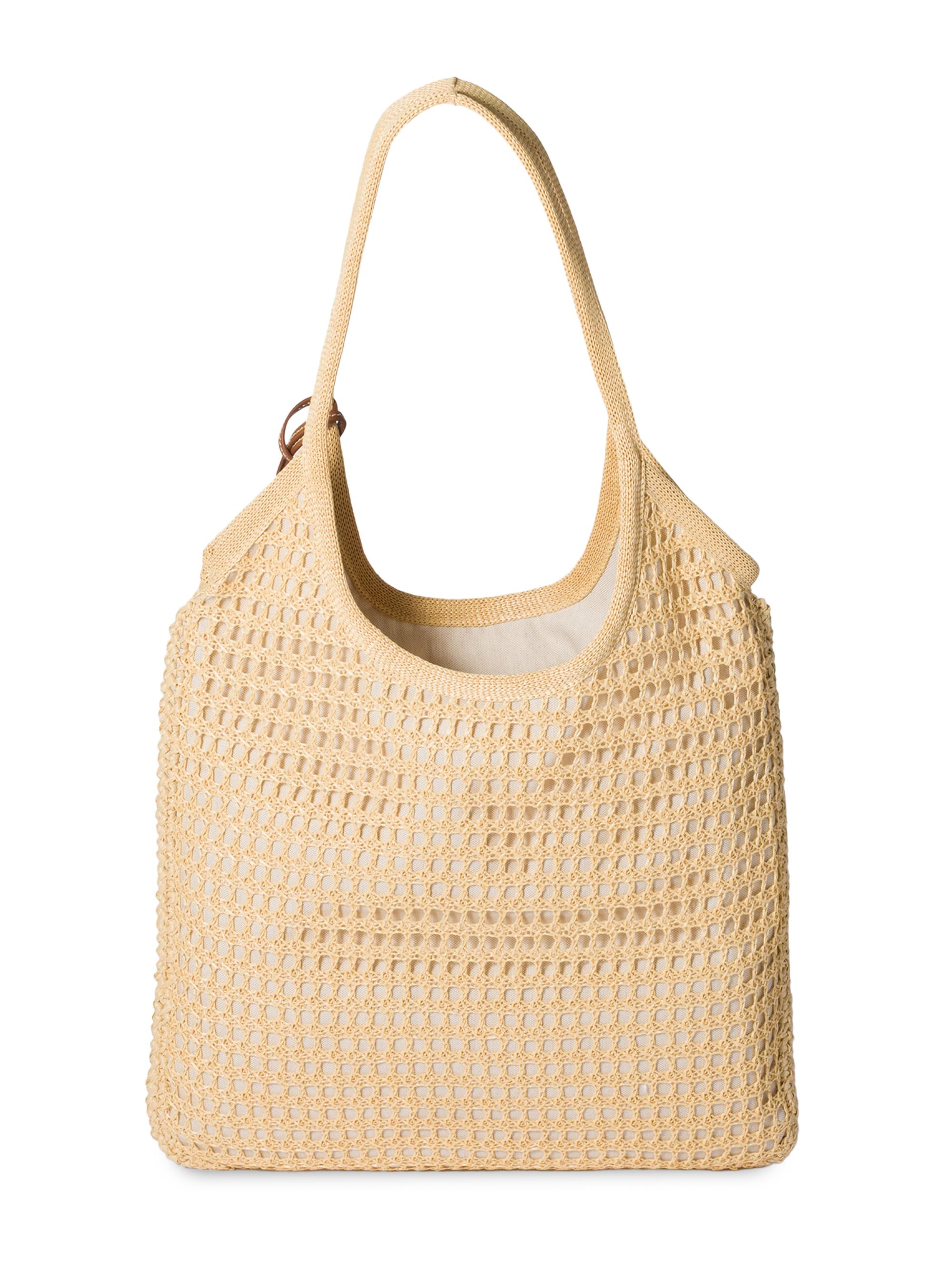 Miu Miu Ivy Raffia Crochet Shoulder Bag | Saks Fifth Avenue