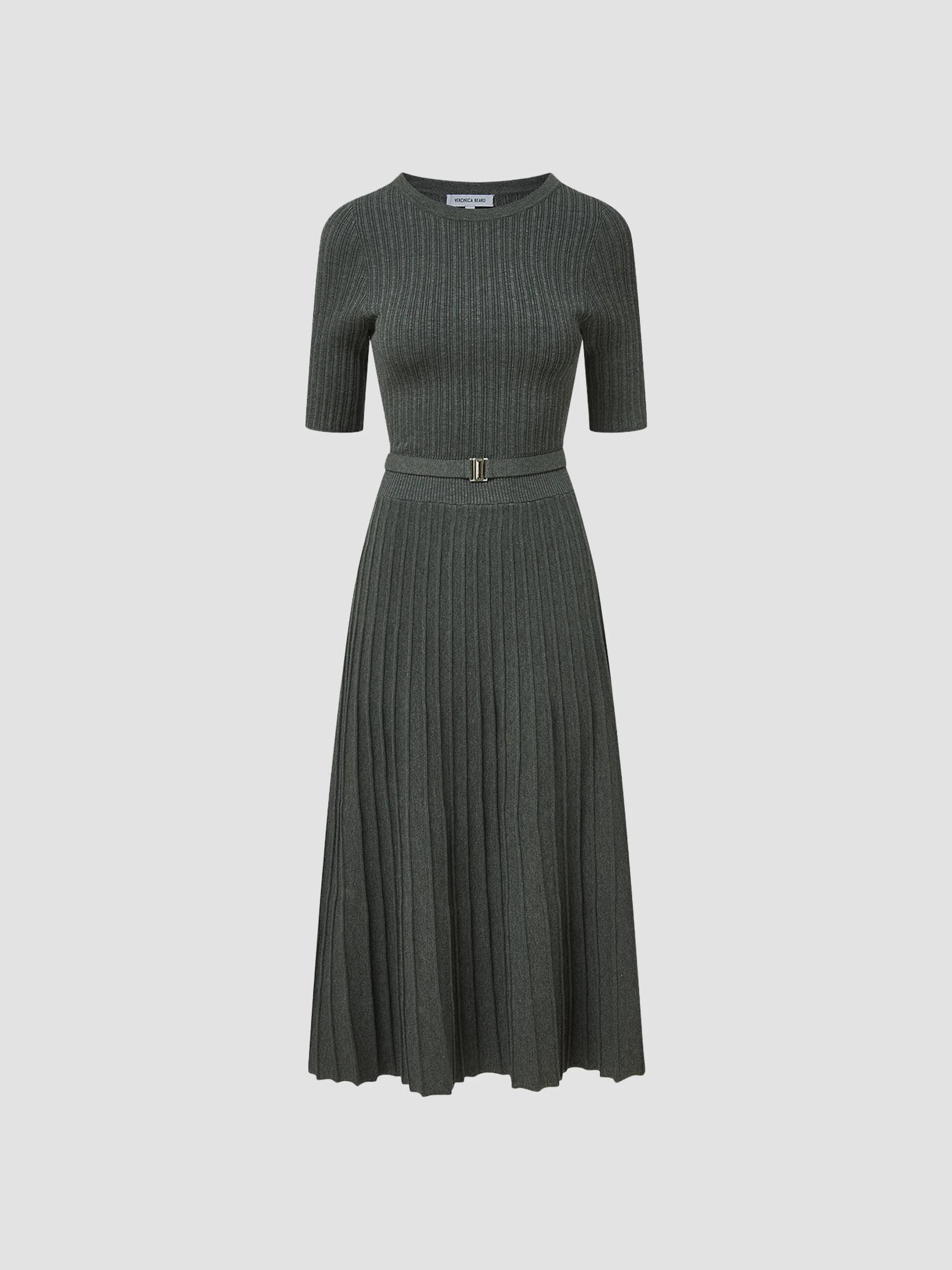 veronica beard green eyelet dress Aven Cotton A-Line Midi-Dress image-add-6/27/25