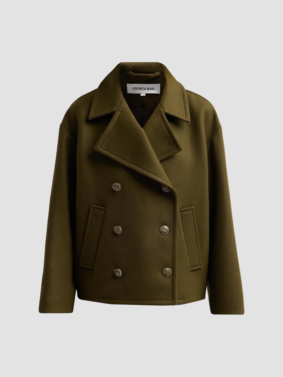 Veronica Beard Women's Franklin Virgin Wool-blend Double-breasted Coat In Cypress