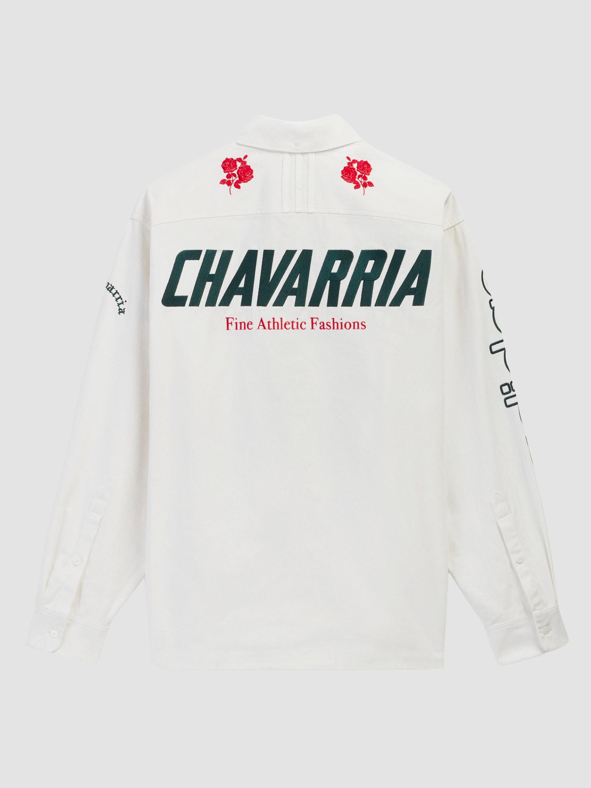adidas Men's  x Willy Chavarria Cotton Button-Down Shirt - Off White | Thumbnail 2