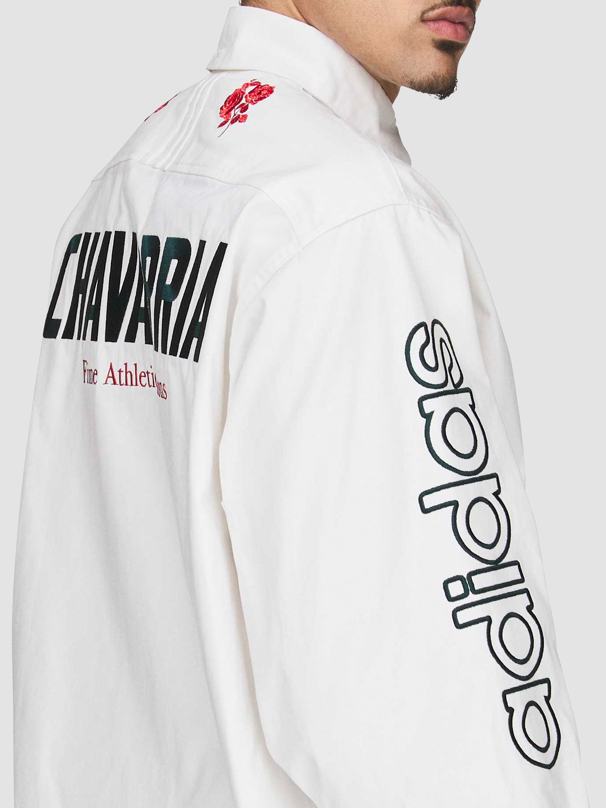 adidas Men's  x Willy Chavarria Cotton Button-Down Shirt - Off White | Thumbnail 6