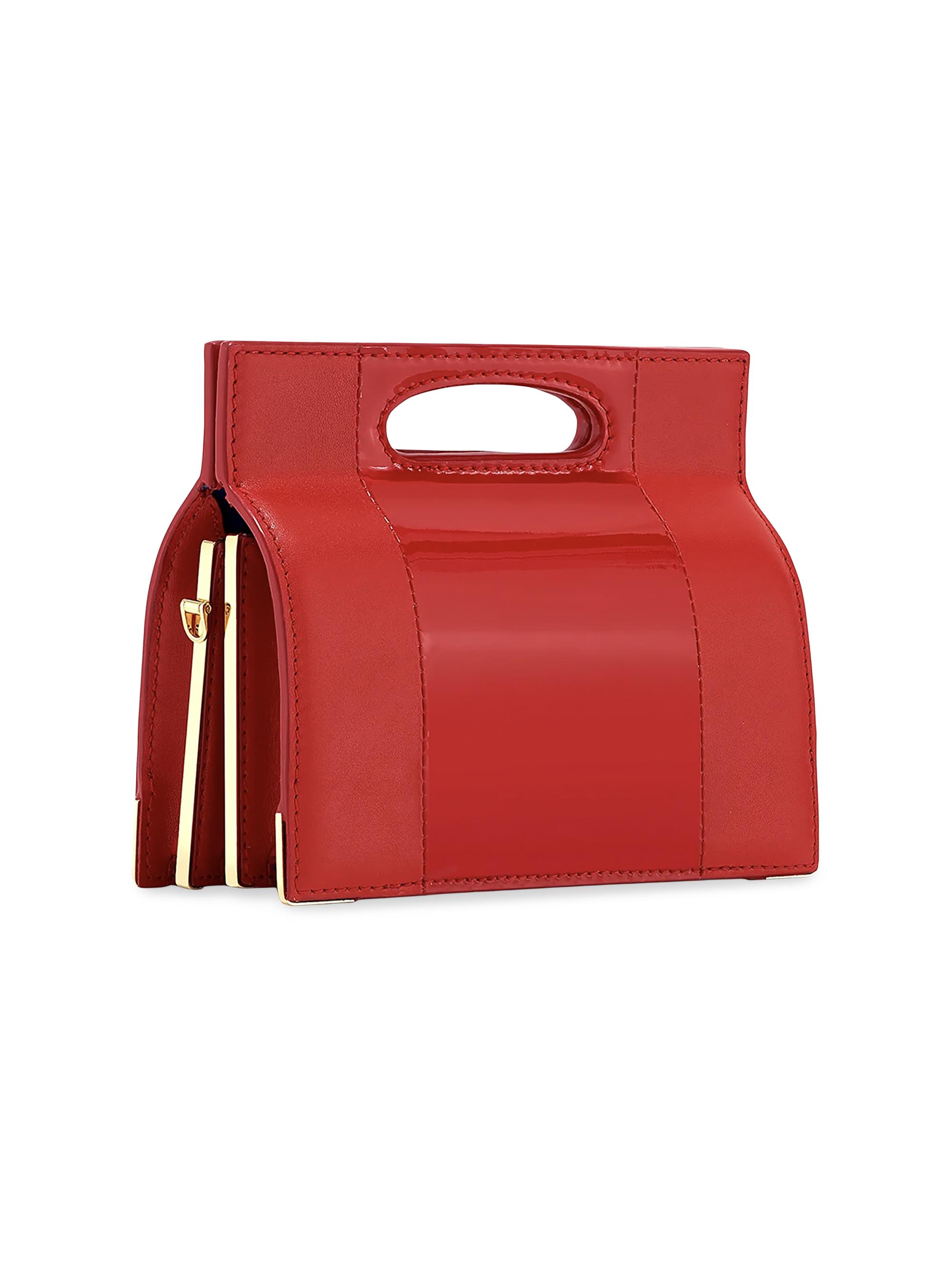 Tyler Ellis Women's Stella Top Handle Bag in Patent Leather - Red Stripe