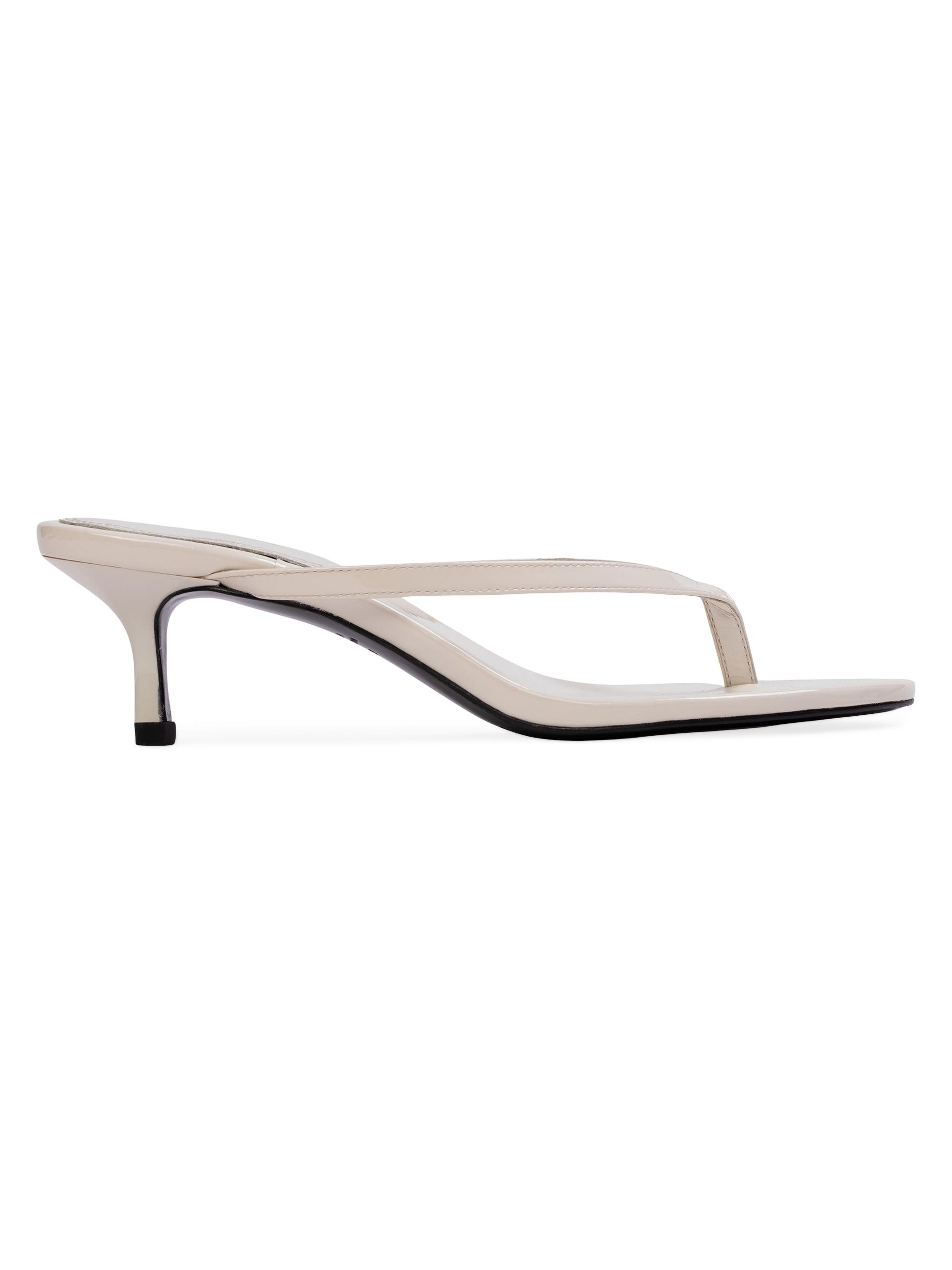 Black Suede Studio Women's Tash 50MM Patent Mule Sandals - Coconut Leather