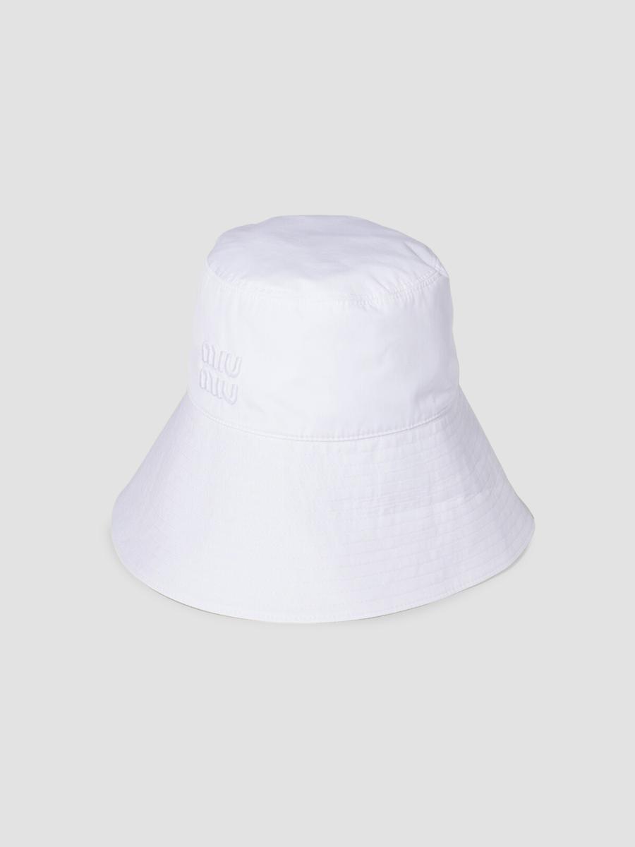 【MIUMIU】バケハ Miu Miu Wide-Brimmed Poplin Bucket Hat | Saks Fifth Avenue