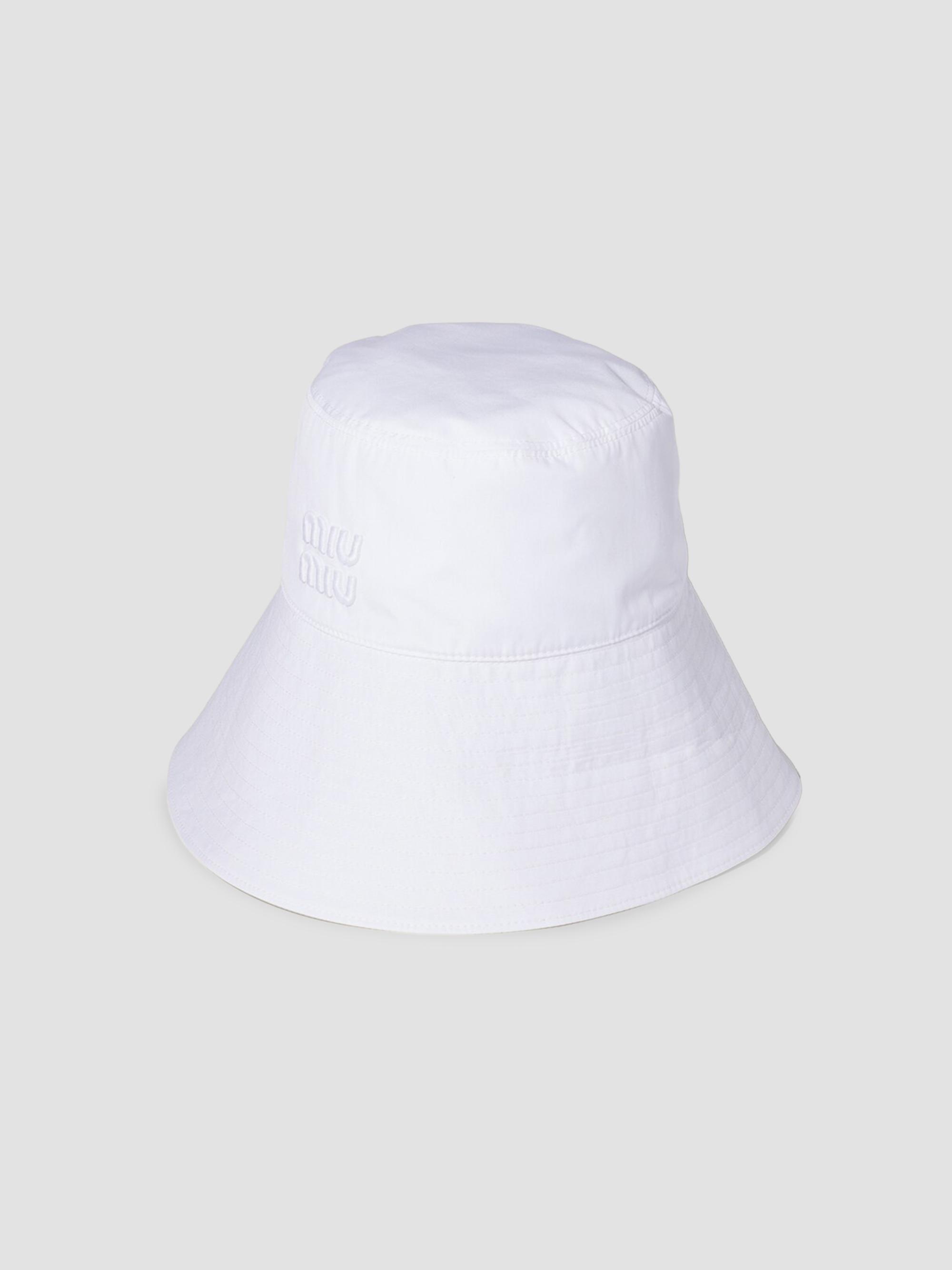 Miu Miu Canvas and Leather Bucket Hat | Saks Fifth Avenue